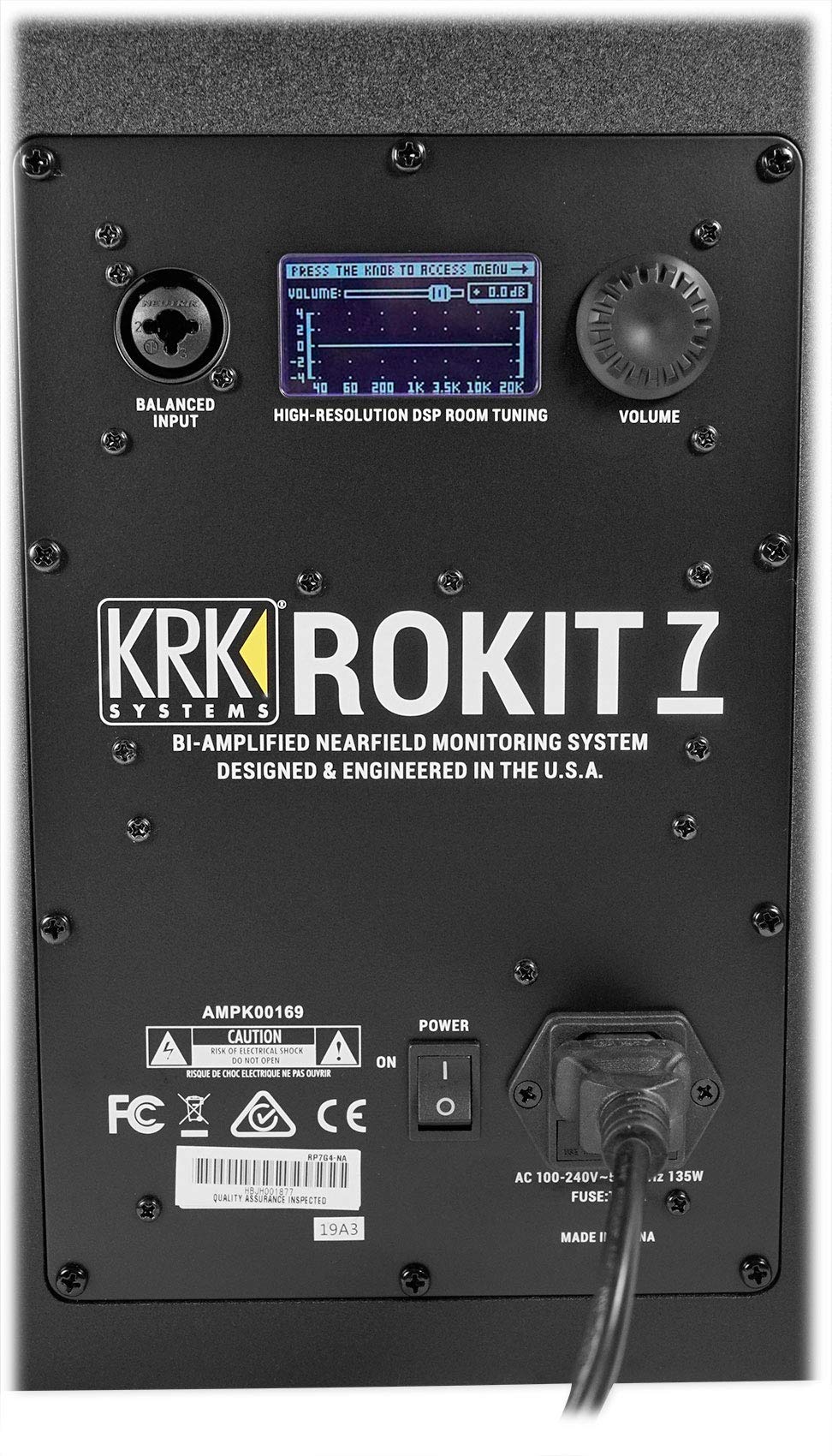 KRK RP7-G4 Rokit 7 Generation 4 Powered Studio Monitor (Black) - Professional Studio Monitors for Music Production, Recording & Mixing