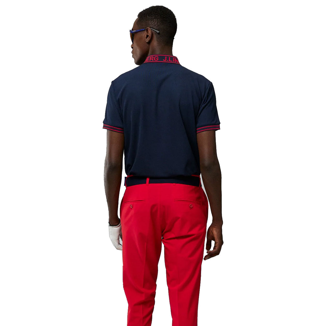 J. Lindeberg Austin Regular Fit Navy Men's Golf Polo Shirt - Breathable & Stylish for Golf, Casual Wear & Outdoor Activities