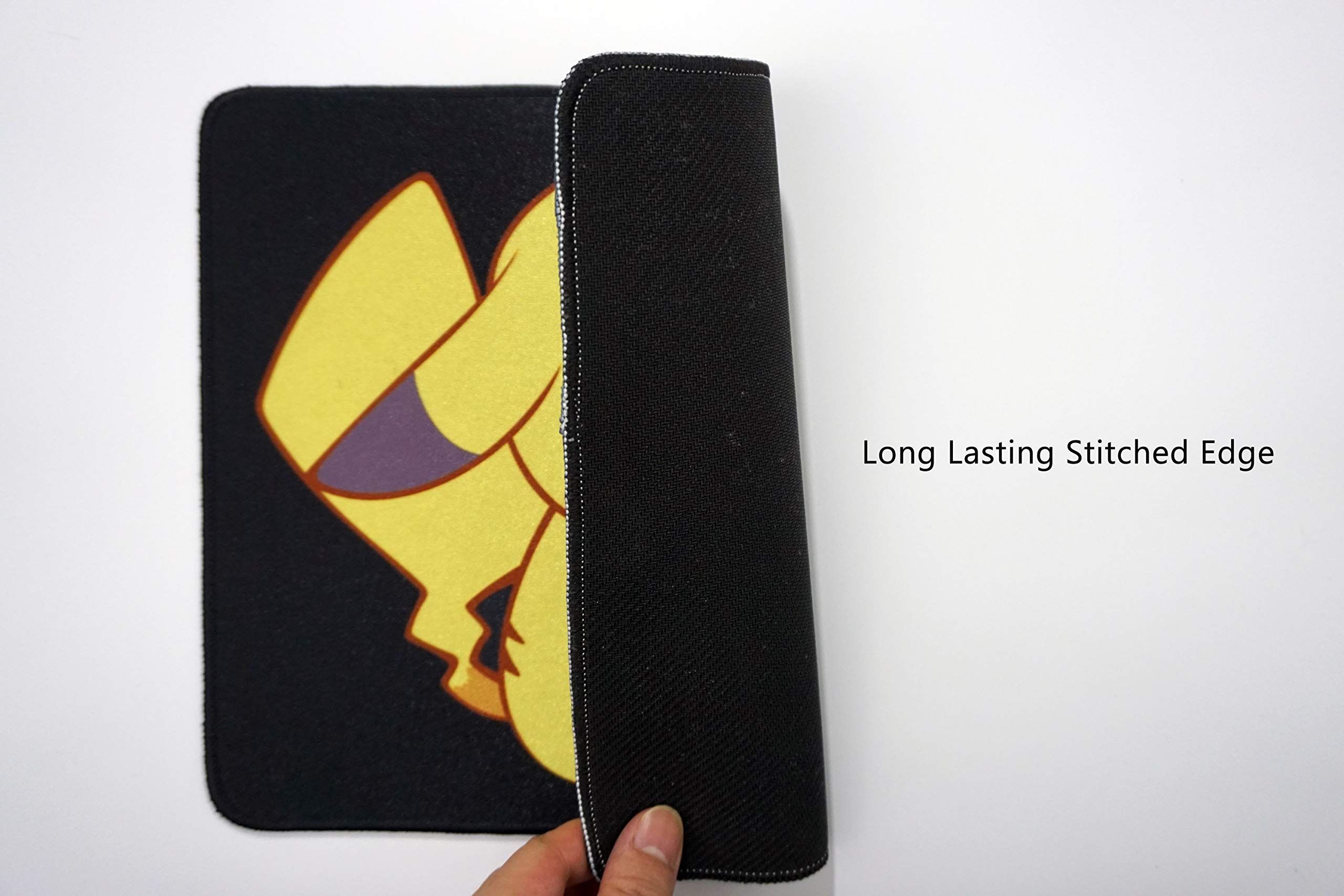 Anime Pikachu Mouse Pad - Non-Slip Rubber Base, HD Print 12x10 Inch Gaming & Office Desk Mat - Perfect for PC, Laptop & Computer Workstations