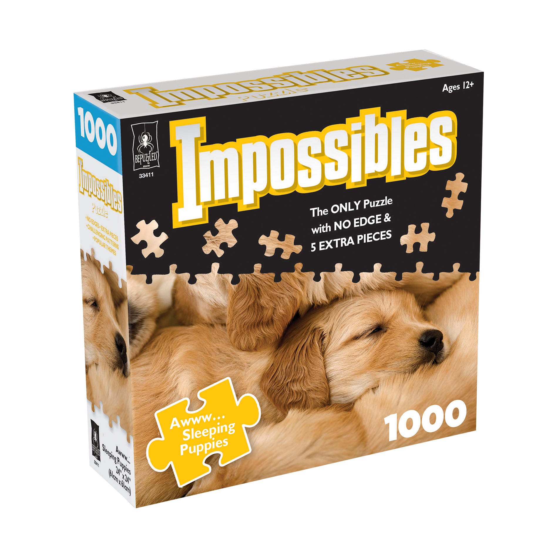 BePuzzled Awww Sleeping Puppies 1000 Piece Jigsaw Puzzle - Fun Family Game Night Activity & Relaxing Stress Relief for Adults