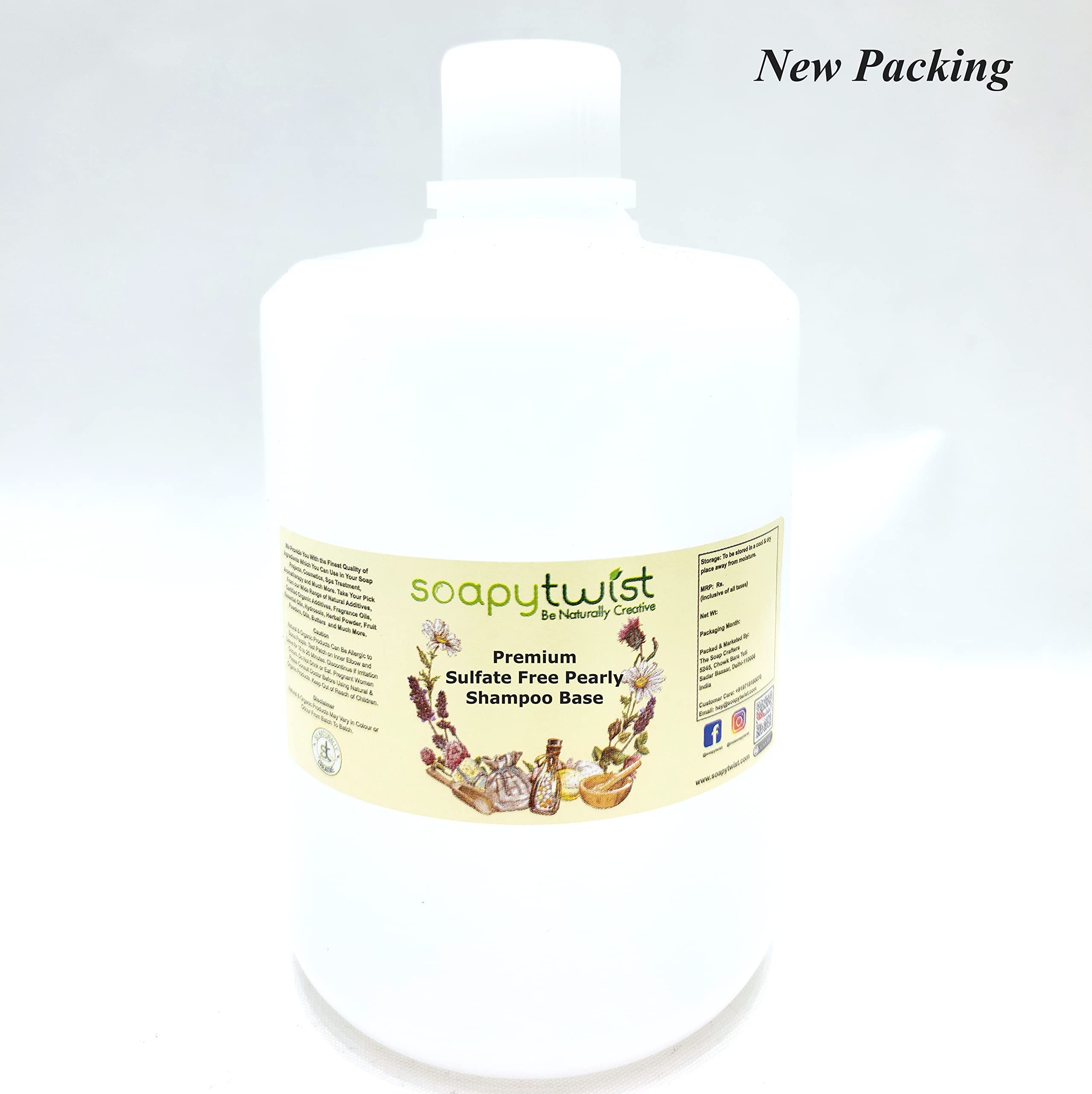 Soapy Twist Sulfate-Free Pearly Shampoo Base - 750g for Natural Hair Care & Gentle Cleansing | Perfect for Daily Use, Salons & Sensitive Scalp