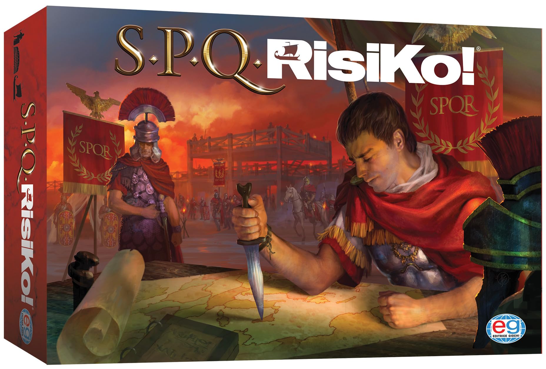 Spin Master Games SPQRisiKo Strategy Board Game - Ancient Roman Empire Theme, Family Game for Ages 8+, SPQR Multicolored (6053992) - Perfect for Family Game Nights & History Enthusiasts