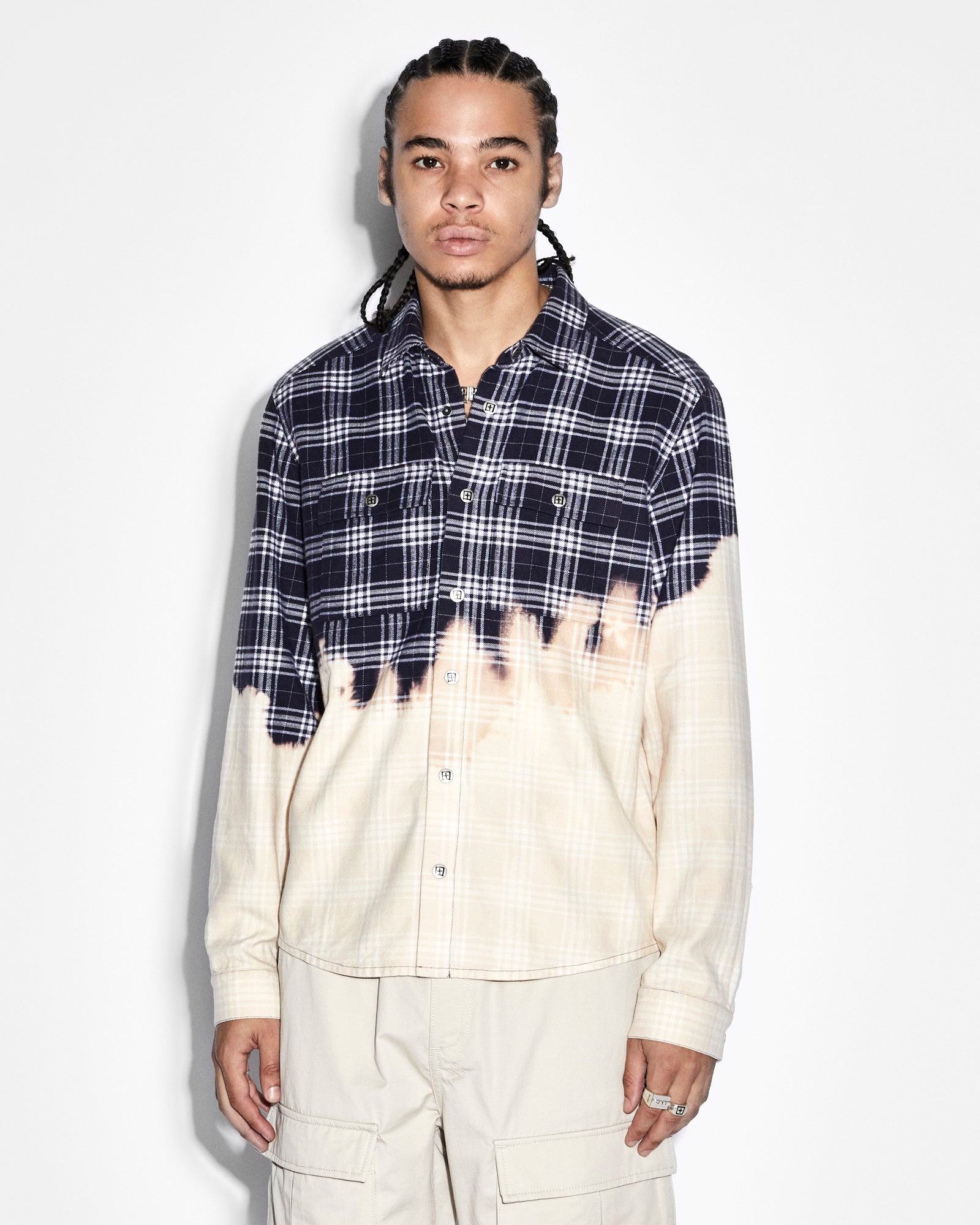 PARADOX LS Checkered Shirt for Men - Stylish Long Sleeve Plaid Button Down Shirt - Perfect for Casual Wear, Office & Outdoor Activities