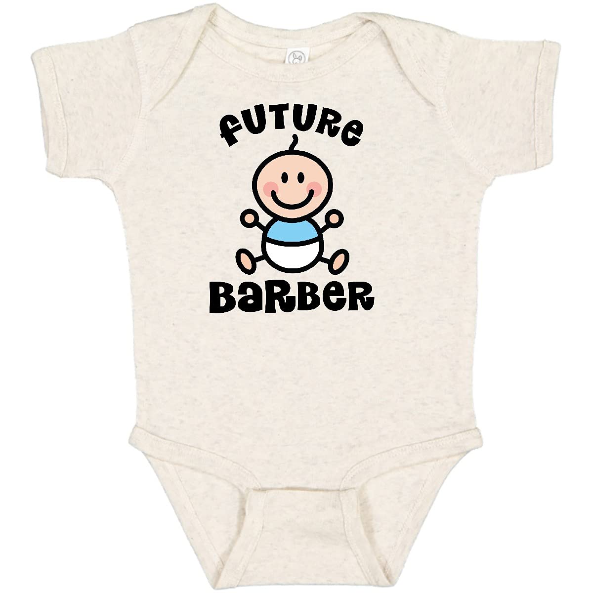 Inktastic Future Barber in Training Baby Boy Bodysuit - Cute & Comfortable Infant Outfit for Barber Shops, Baby Showers & Birthday Gifts