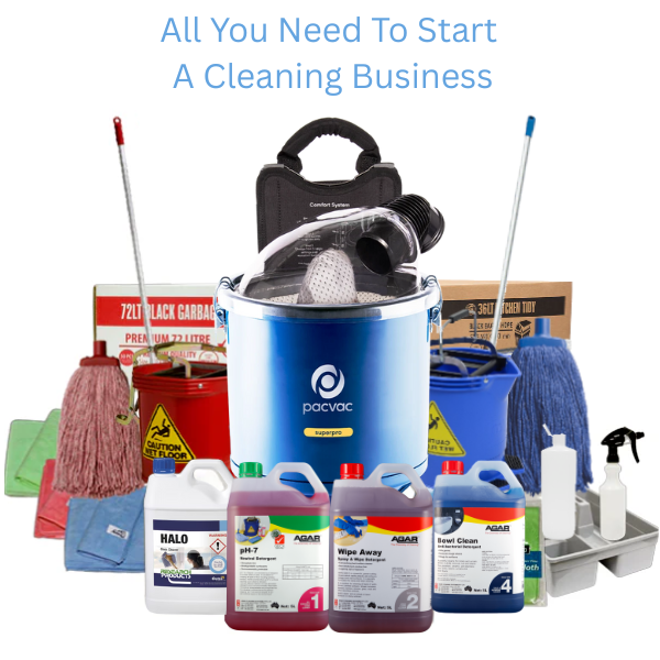 Pacvac Superpro Commercial Vacuum Cleaner - Complete Cleaning Startup Kit for Offices, Restaurants & Retail Stores | Heavy-Duty Commercial Cleaning Equipment