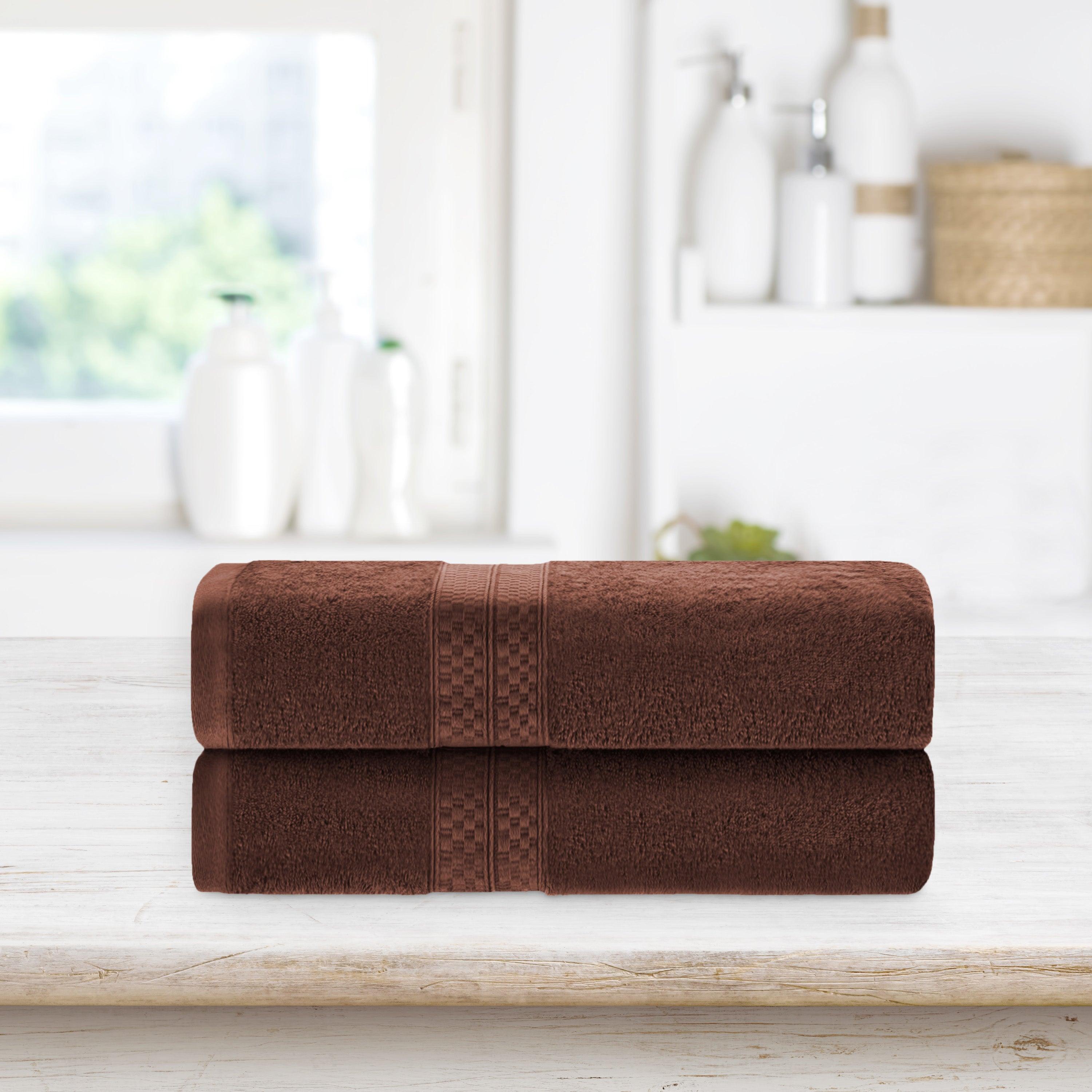 Soft & Absorbent Rayon Bamboo 2-Piece Bath Towel Set | Heavyweight Plush Towels for Spa, Bath & Pool | Eco-Friendly & Luxurious