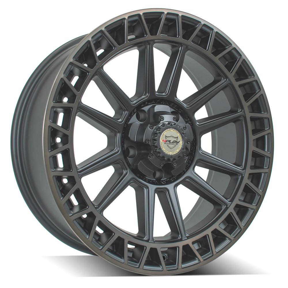 4Play Sport Series 4PS12 Satin Machined Wheels with Bronze Finish - 22x9.0 Inches, 0 Offset, 5x150mm Bolt Pattern, 110.1mm Hub Bore - Perfect for Trucks & SUVs Off-Roading & Custom Builds