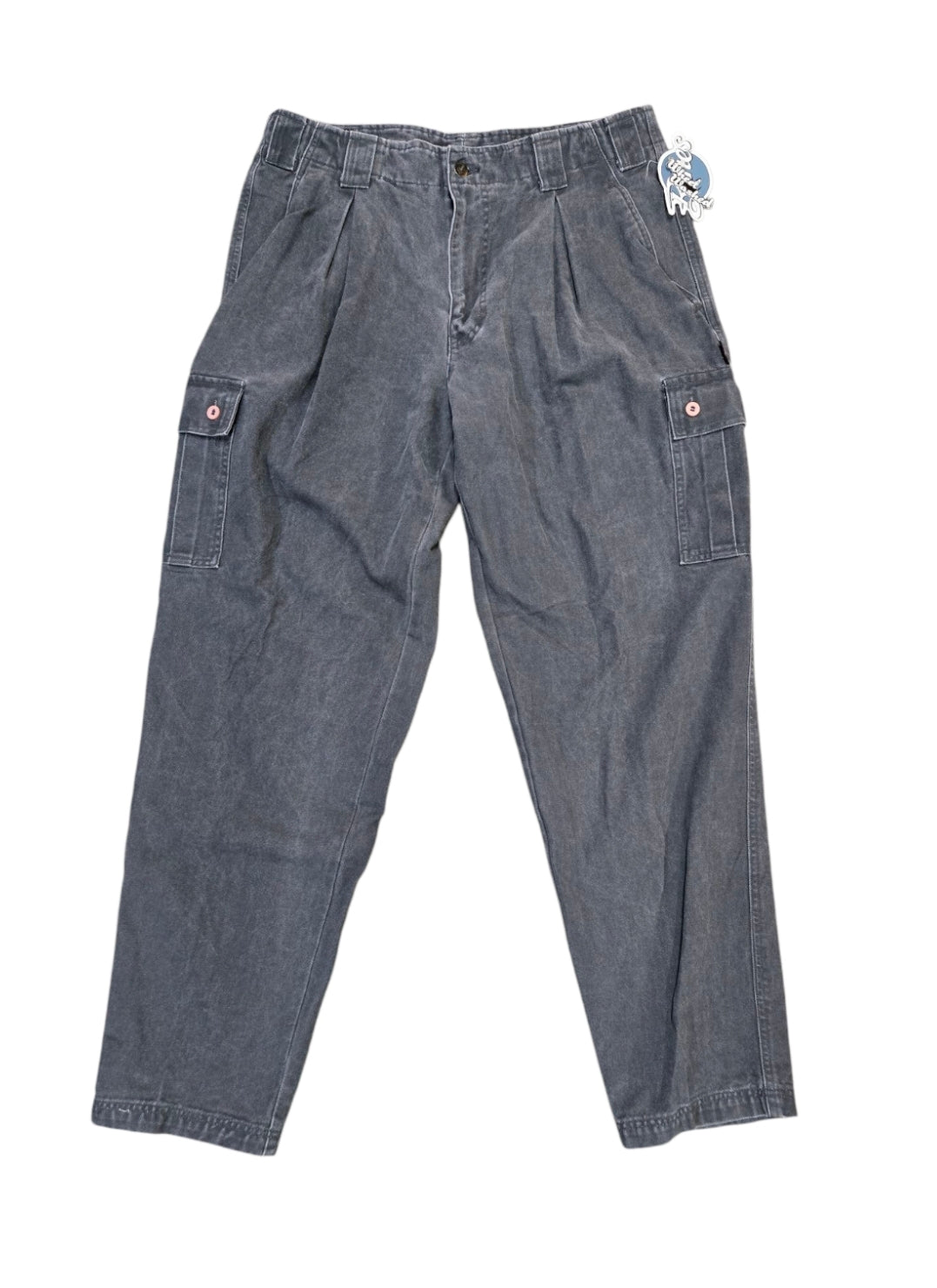 Vintage Powell Peralta Baggy Bones Cargo Pants from 90s - Grey Size 40 | Retro Skateboarding Pants for Men | Perfect for Skateboarding, Streetwear & 90s Fashion Enthusiasts