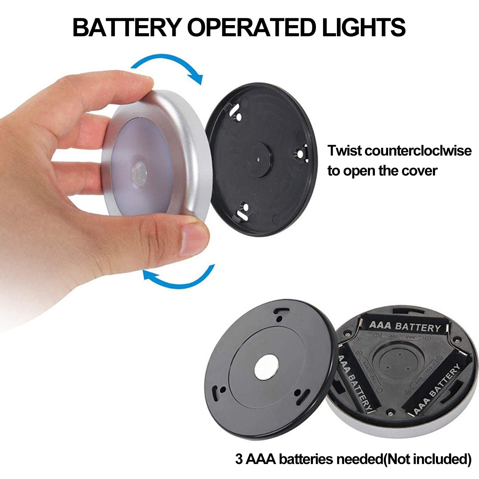 Motion Sensor LED Closet Lights - Battery Powered Indoor Night Light for Home, Kitchen, Hallway, Cabinet & Wardrobe | Perfect for Bedroom Safety, Mailbox Lighting & Dark Space Illumination