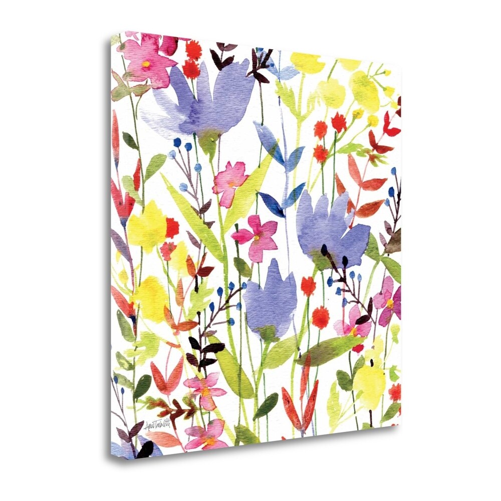 Annes Flowers Crop I By Anne Tavoletti - Premium Giclee Print on Gallery Wrap Canvas - Perfect for Home Decor, Office Wall Art & Gift Ideas