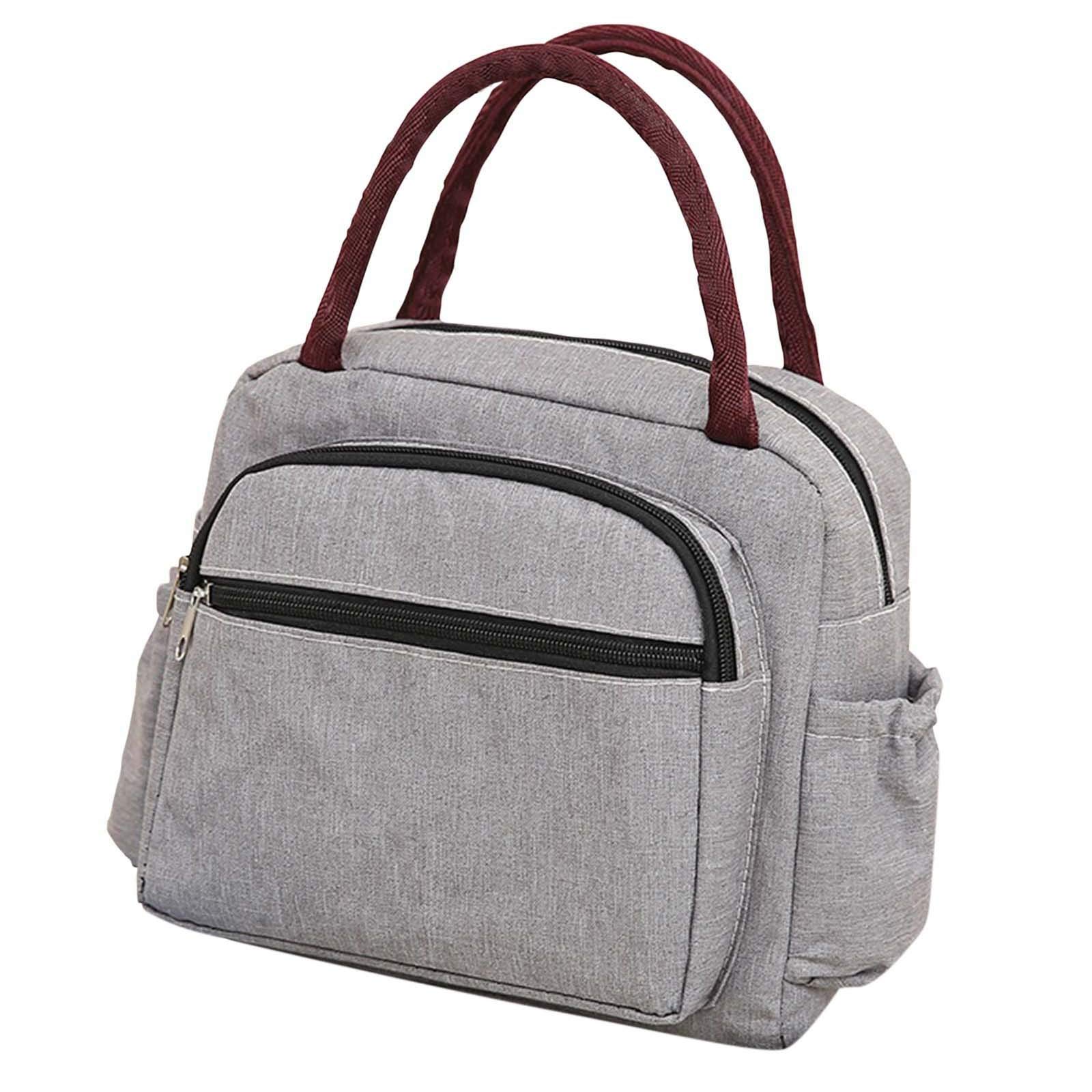 Stylish Large Canvas Tote Bag for Women - Durable Lunch Handbag with Zipper Closure - Perfect for Work, School, Travel & Shopping
