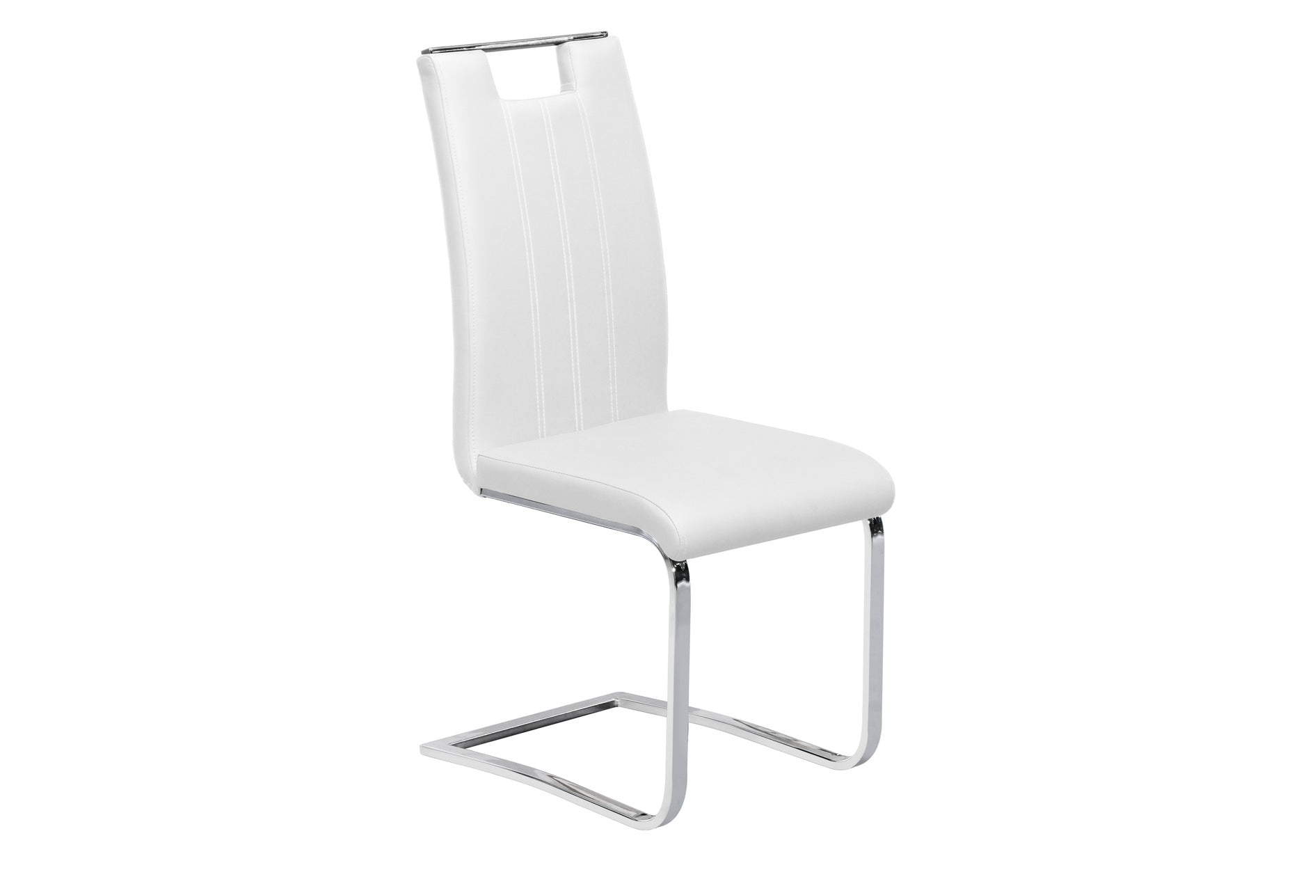Stylish Cynthia 7-Piece Dining Set with White Leather Zane Chairs - Perfect for Modern Kitchens & Elegant Dining Rooms