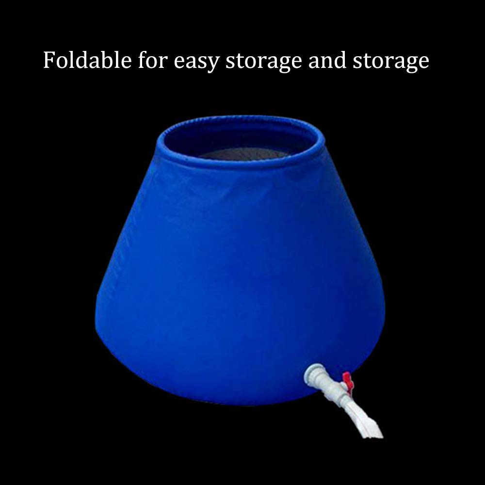 Portable Large Capacity Water Storage Tank - Foldable Emergency Water Bag with Faucet for Outdoor, Camping, Rainwater Collection, Agriculture & Disaster Preparedness | Durable Mobile Water Container for Hiking, RV, Emergency Survival Kits