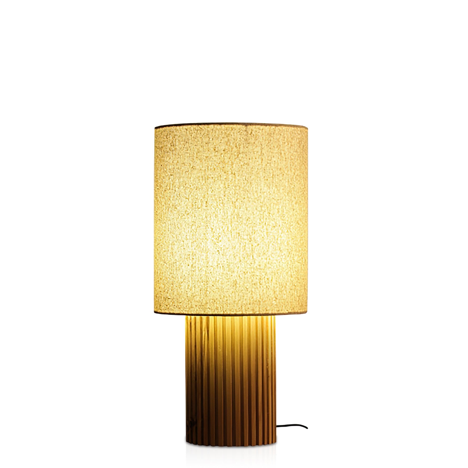 Modern Wooden Log Standing Table Lamp - Rustic Home Decor for Living Room, Bedroom & Office - Adjustable Height & Warm LED Lighting