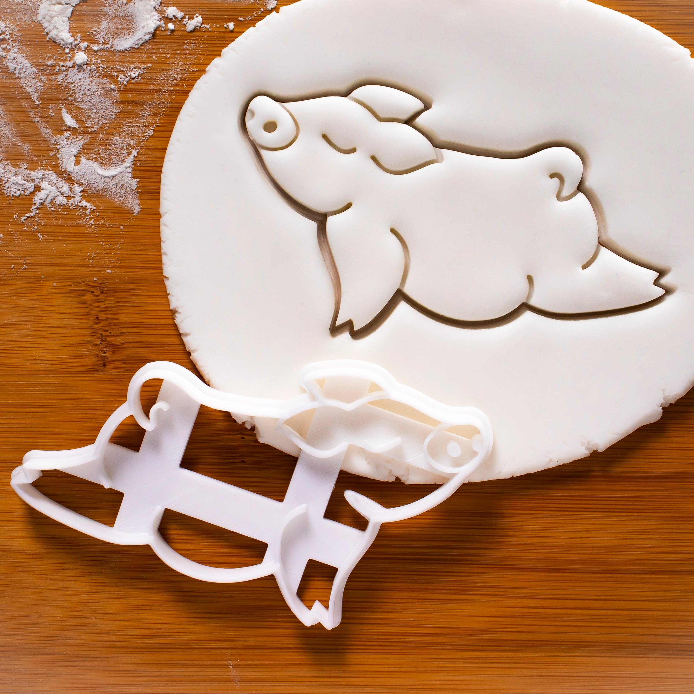 Yoga Pig Upward Facing Cookie Cutter - 1 Piece Stainless Steel Baking Tool for Cookies, Cupcakes & Fondant | Perfect for Yoga Lovers, Baking Enthusiasts & DIY Home Decor