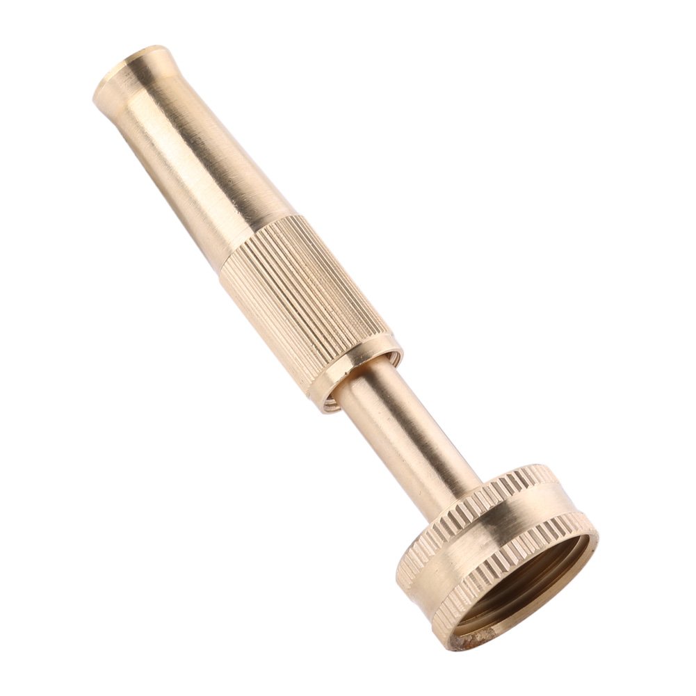 Heavy Duty Brass Garden Hose Spray Nozzle - Adjustable High Pressure Water Spray Gun for Yard, Lawn, and Car Washing | Perfect for Gardening, Cleaning, and Outdoor Watering Tasks