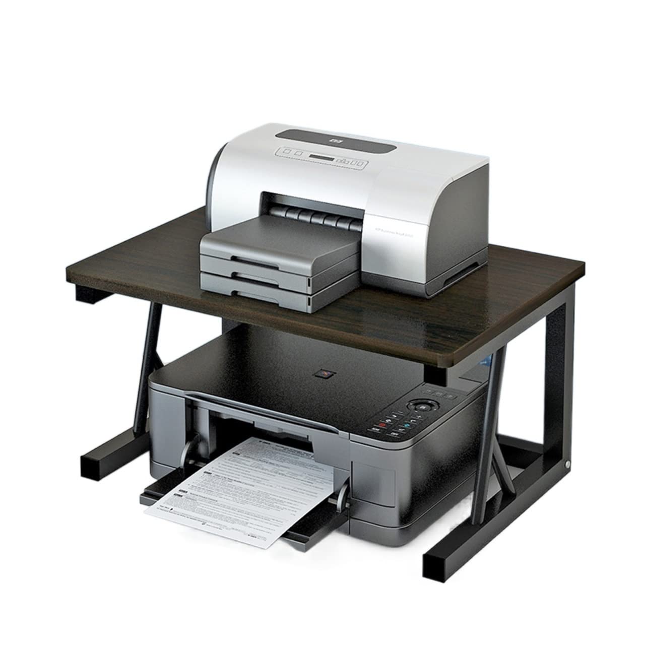 liushop Double Layer Printer Stand with Storage - Compact Desk Shelf for Home & Office Organization, Perfect for Fax Machines, Printers & Small Spaces - Ideal for Workspace & Home Office Setup