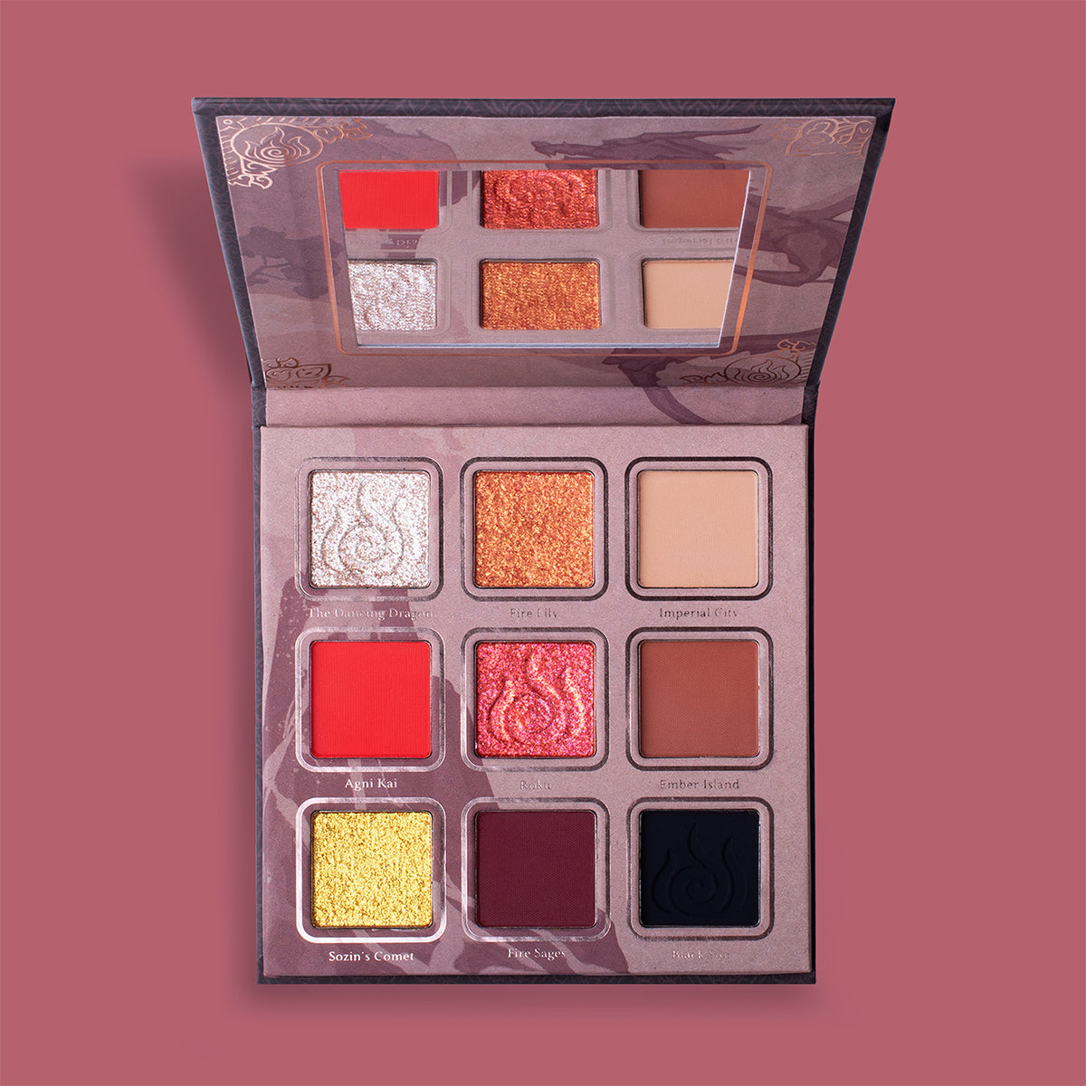 Avatar The Last Airbender Fire Nation Eyeshadow Palette - 12 Highly Pigmented Shades for Dramatic & Everyday Makeup Looks | Perfect for Cosplay, Halloween & Themed Parties