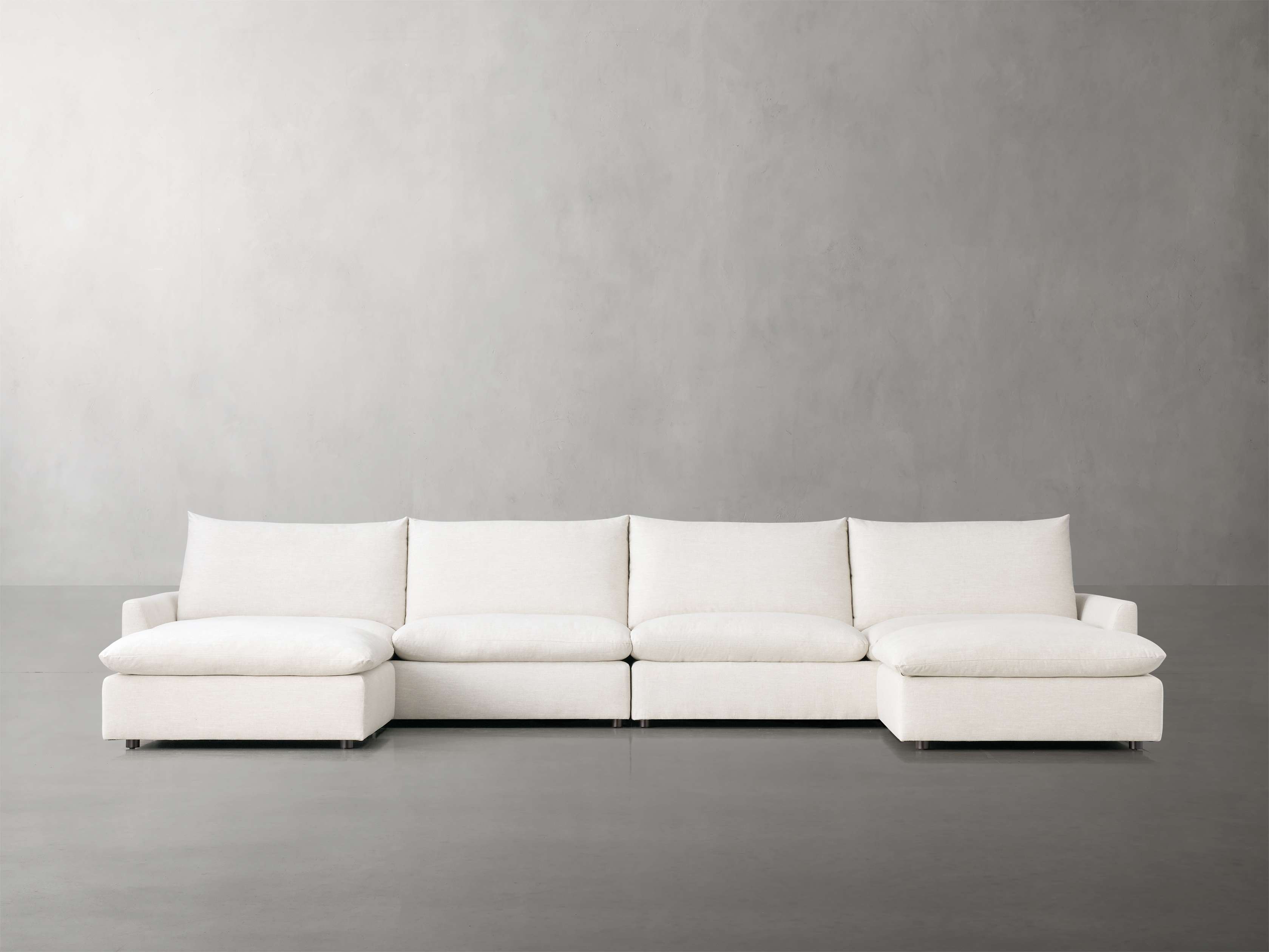 Calistoga 4-Piece Sectional Sofa Set - Modern L-Shaped Couch for Living Room, Family Room & Lounge Areas