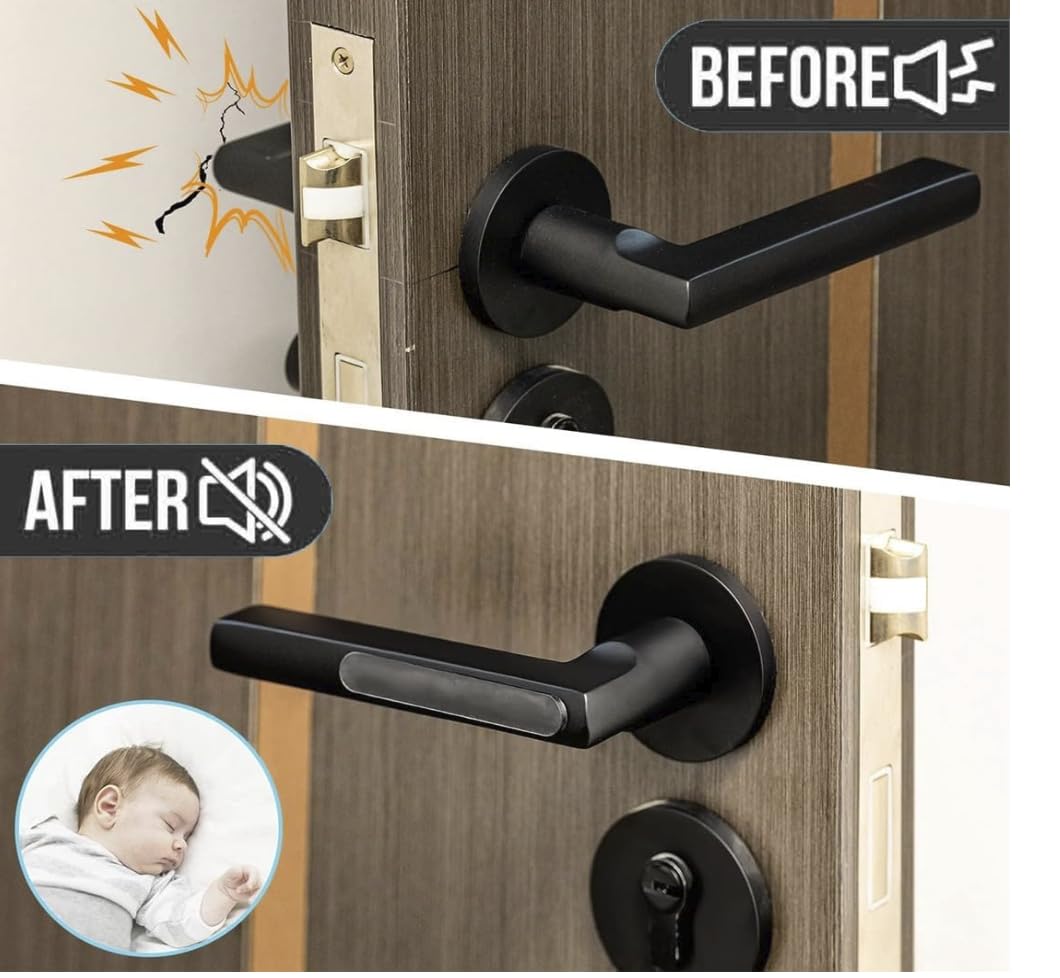 Qenixo® 10-Pack Clear Door Bumpers - 2.24 Inch Soft Self-Adhesive Wall Protectors for Door Knobs & Handles - No-Slip Silicone Stopper Guards for Sliding Doors & Cabinets - Prevent Wall Damage & Reduce Noise
