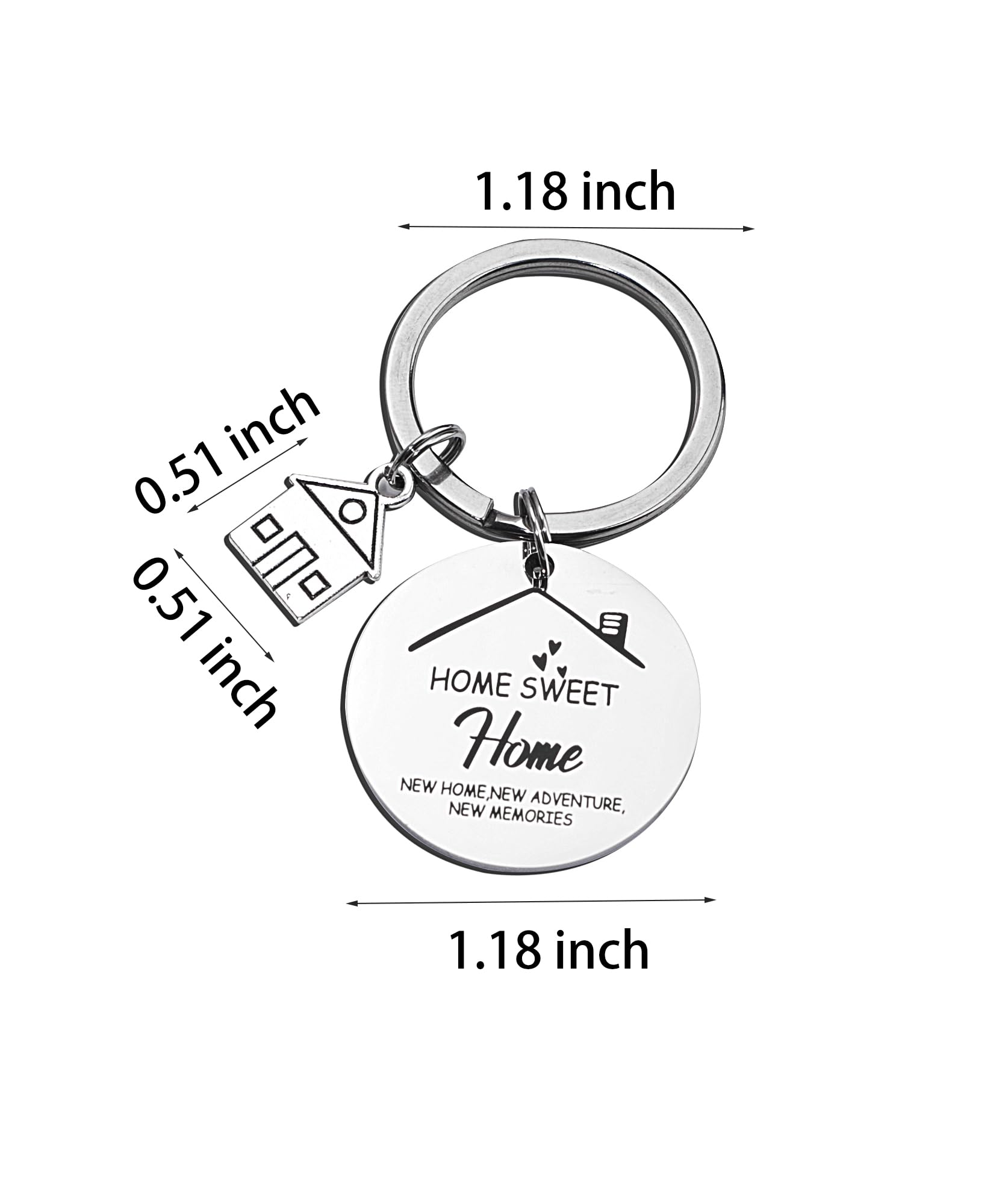 YF FY First Home Keychain Gift Set - 2 Pack Housewarming Present for New Homeowners, Realtor Closing Gifts - Perfect for Housewarming Parties & Real Estate Agent Appreciation