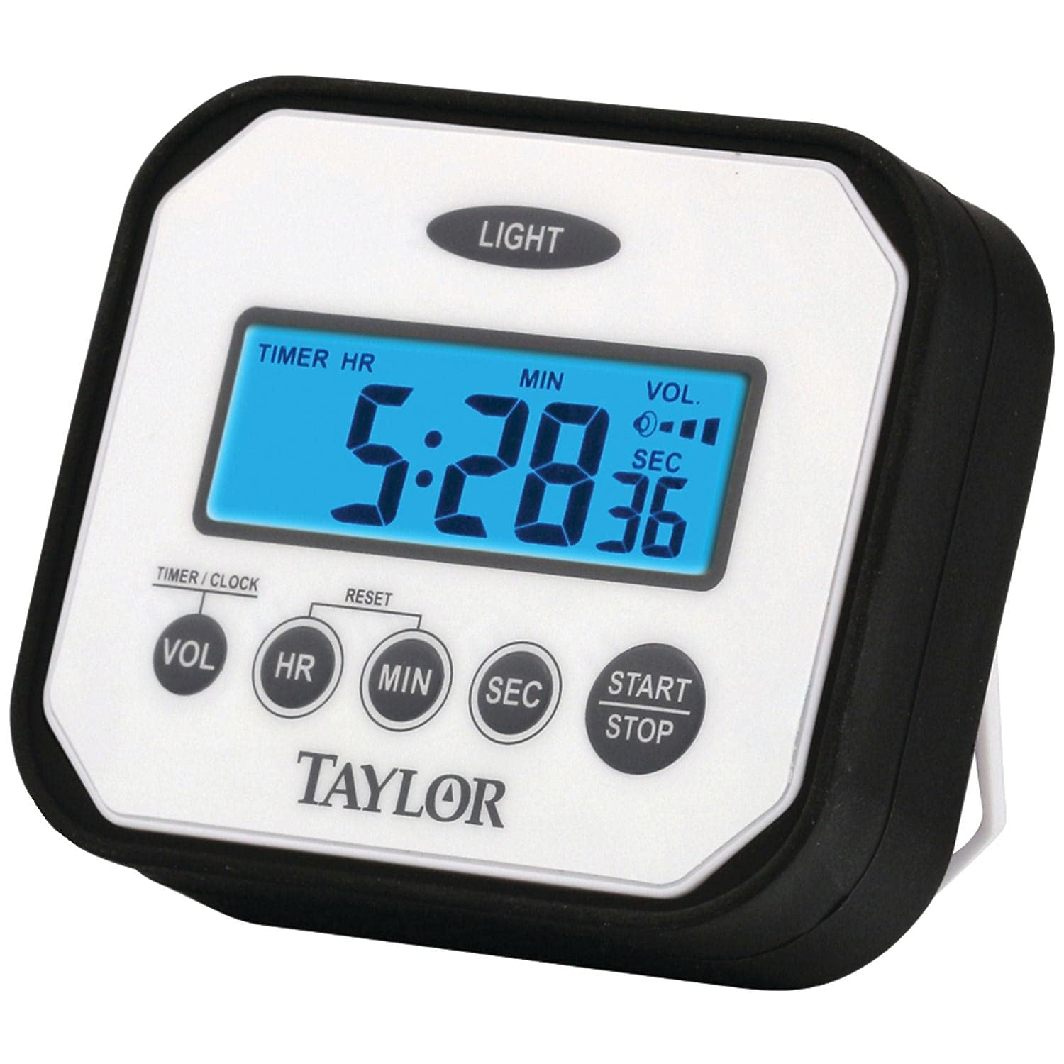Taylor n' Drop Digital Timer with Adjustable Volume - Kitchen, Gym & Study Timer - White (One Size) - Perfect for Cooking, Workouts & Time Management
