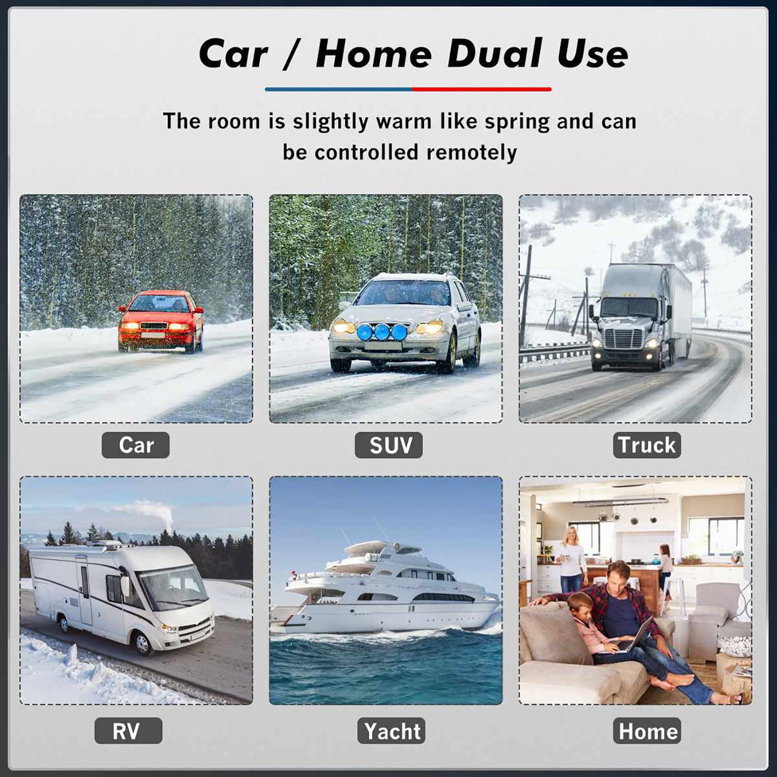 8KW Diesel Air Heater with LCD & Remote Control - 12V Portable Parking Heater for Cars, Trucks, Boats - Includes 10L Fuel Tank (5 Options) - Perfect for Winter Camping, RV Travel & Vehicle Warm-Up