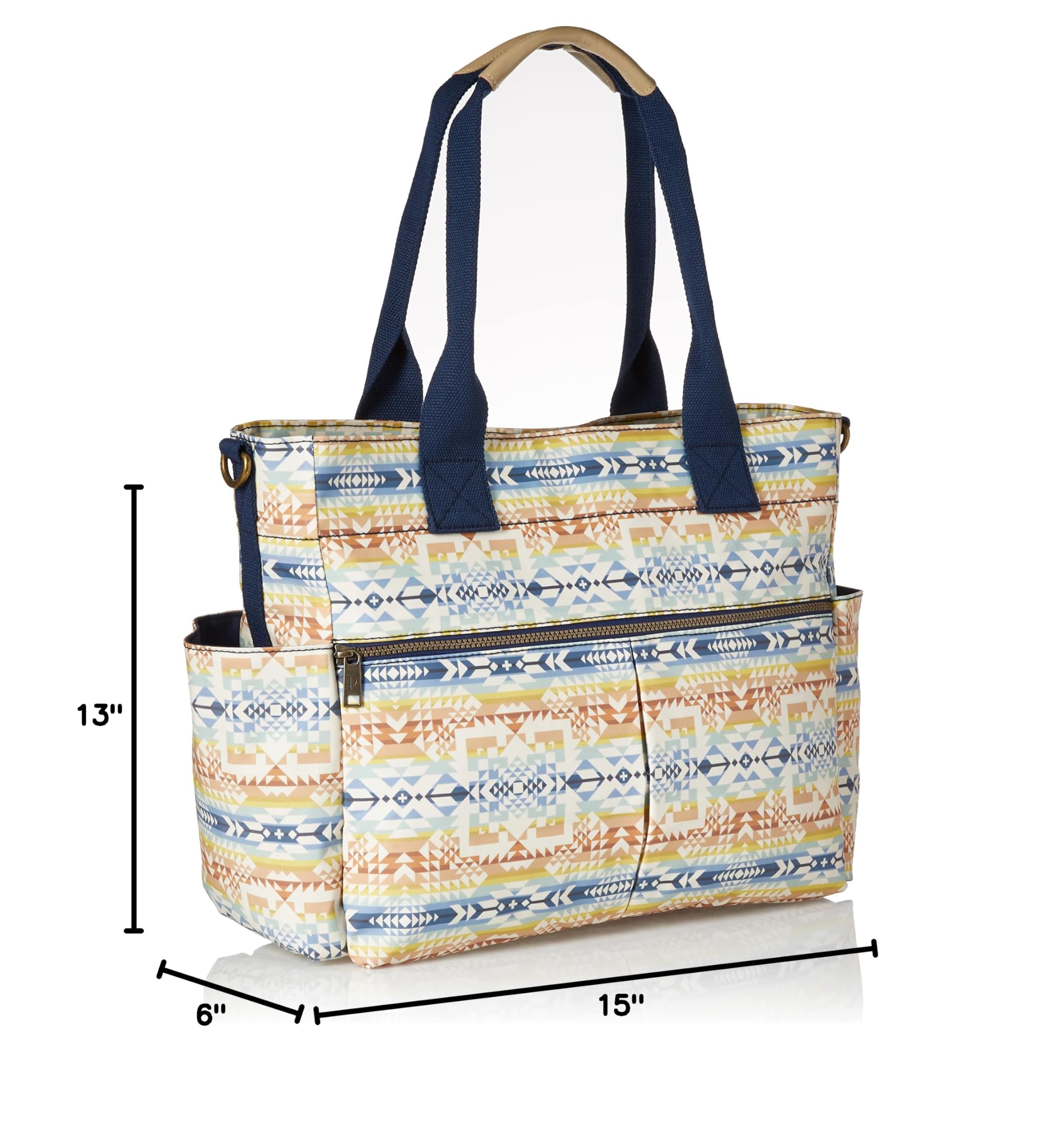 Pendleton Women's Super Tote Bag - Opal Springs Pattern - Large One Size Tote for Work, Travel & Beach - Stylish & Durable Handbag for Everyday Use