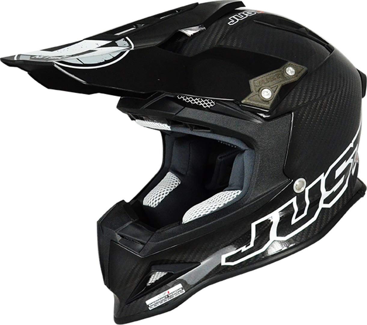 Just1 Racing J12 Unit 3K Full Carbon Fiber MX Off-Road Motocross Motorcycle Helmet - Lightweight & Durable for Motocross, Enduro & Dirt Bike Racing - Extreme Protection for Off-Road Adventures