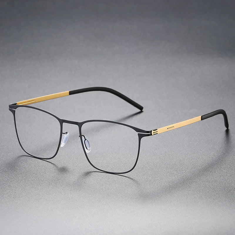 Aimee Unisex Full Rim Square Stainless Steel Eyeglasses Frame 2259 - Lightweight Durable Glasses for Men & Women - Perfect for Reading, Work, and Everyday Fashion