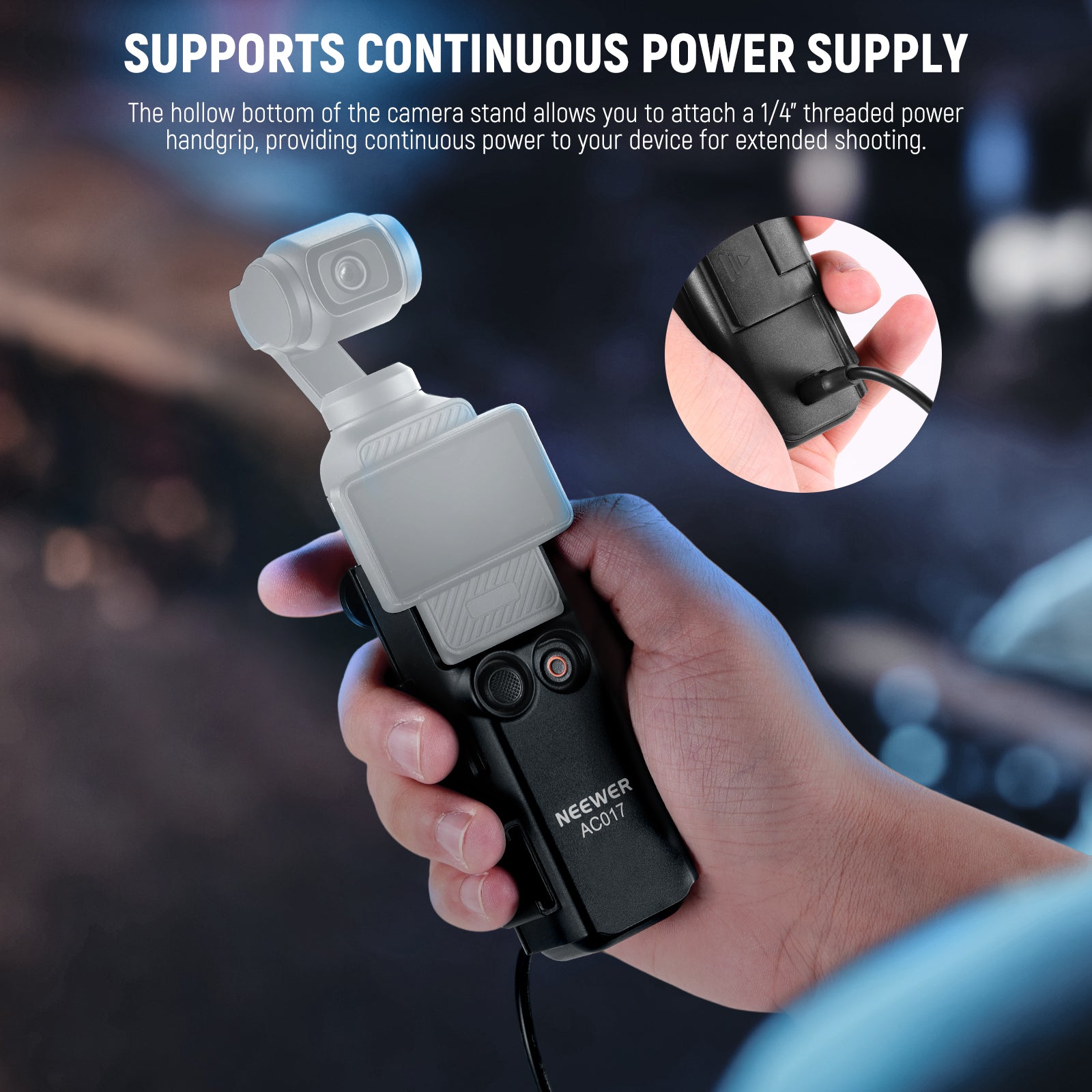NEEWER BASICS AC017 Extension Adapter Bracket for DJI Osmo Pocket 3 - Compatible with DJI Pocket 3 Camera - Perfect for Vlogging, Travel Filming & Content Creation