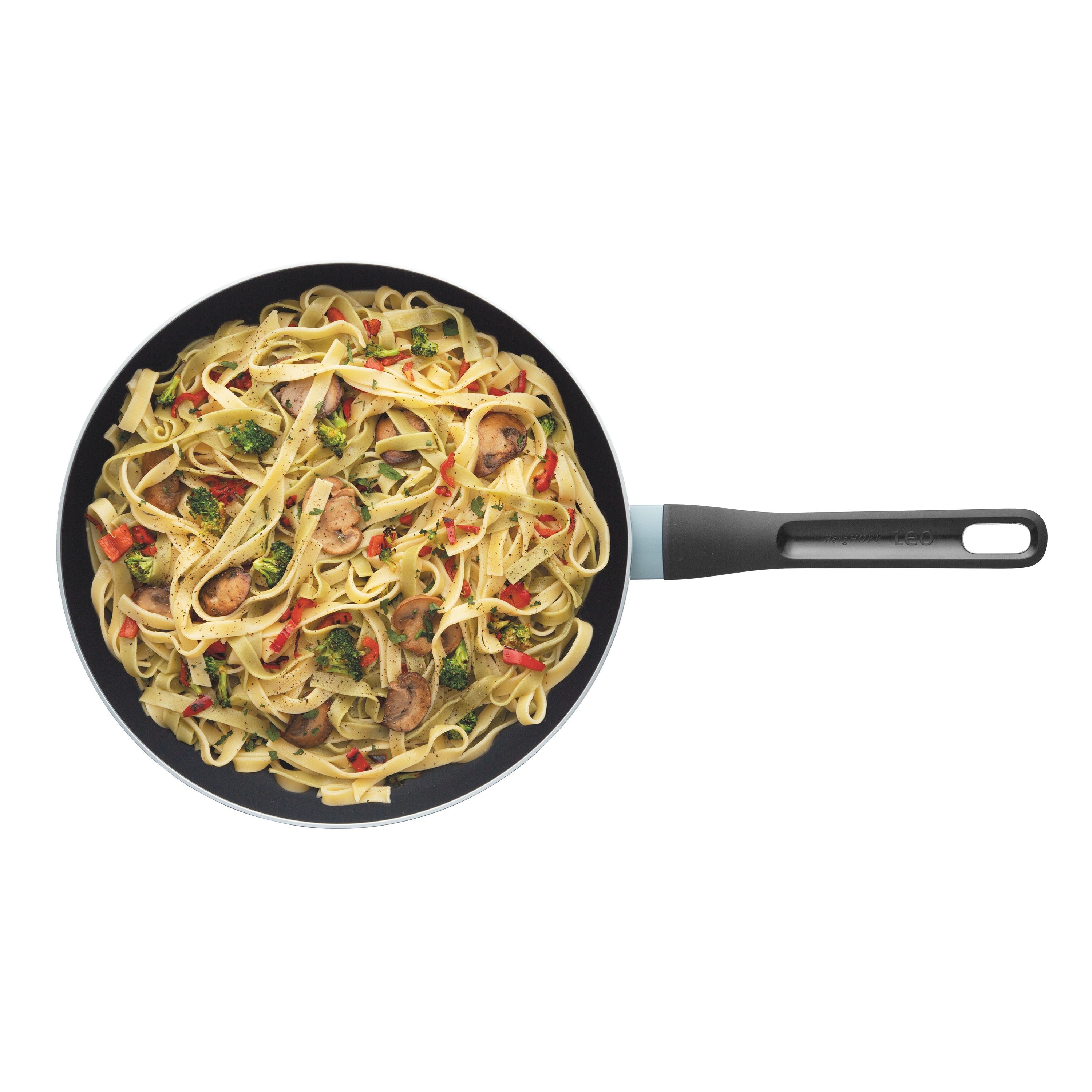 BergHOFF Slate Non-Stick Aluminum Wok Pan 11 Inch, 4qt - Perfect for Stir-Fry, Sauteing & Asian Cooking | Durable & Easy to Clean