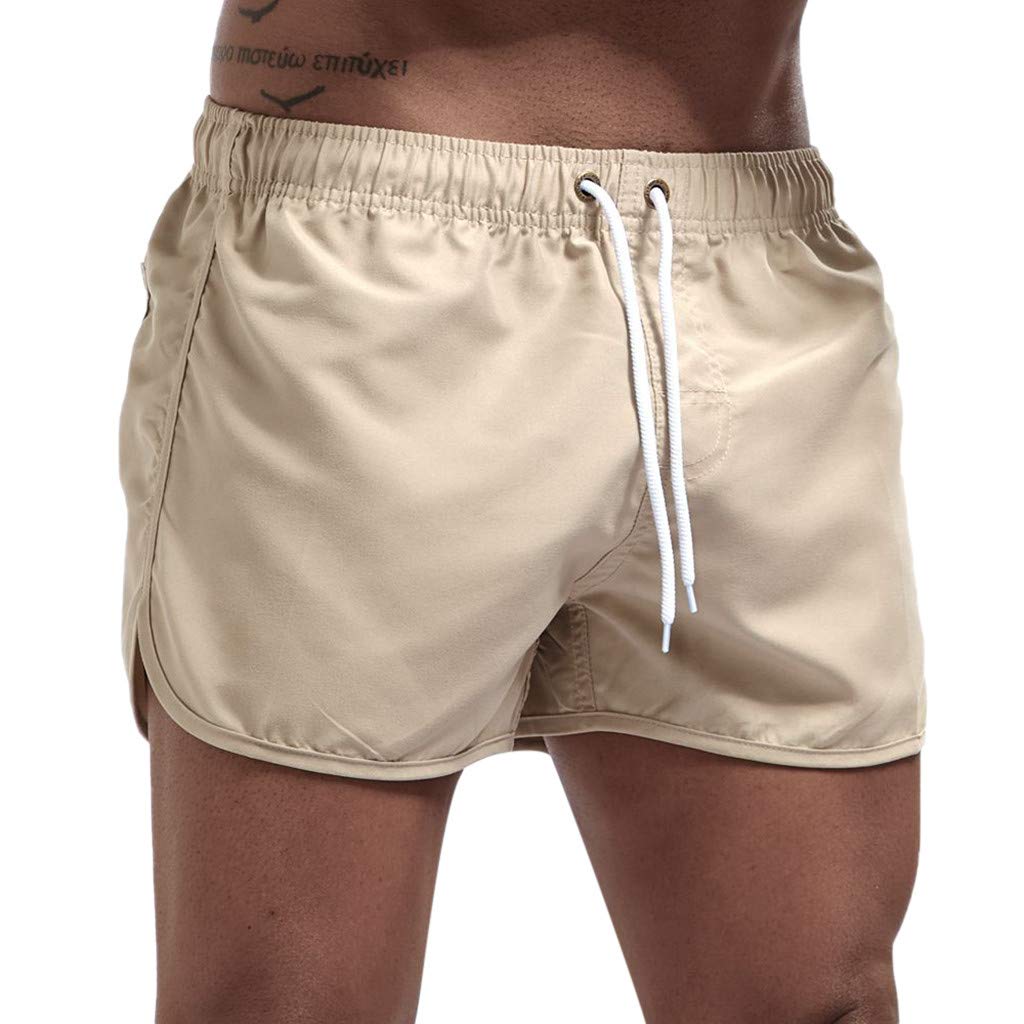 **Men's Quick-Dry Swim Shorts for Summer - Beach, Surfing & Swimming Board Shorts with Comfortable Elastic Waist - Perfect for Pool, Vacation & Water Sports**