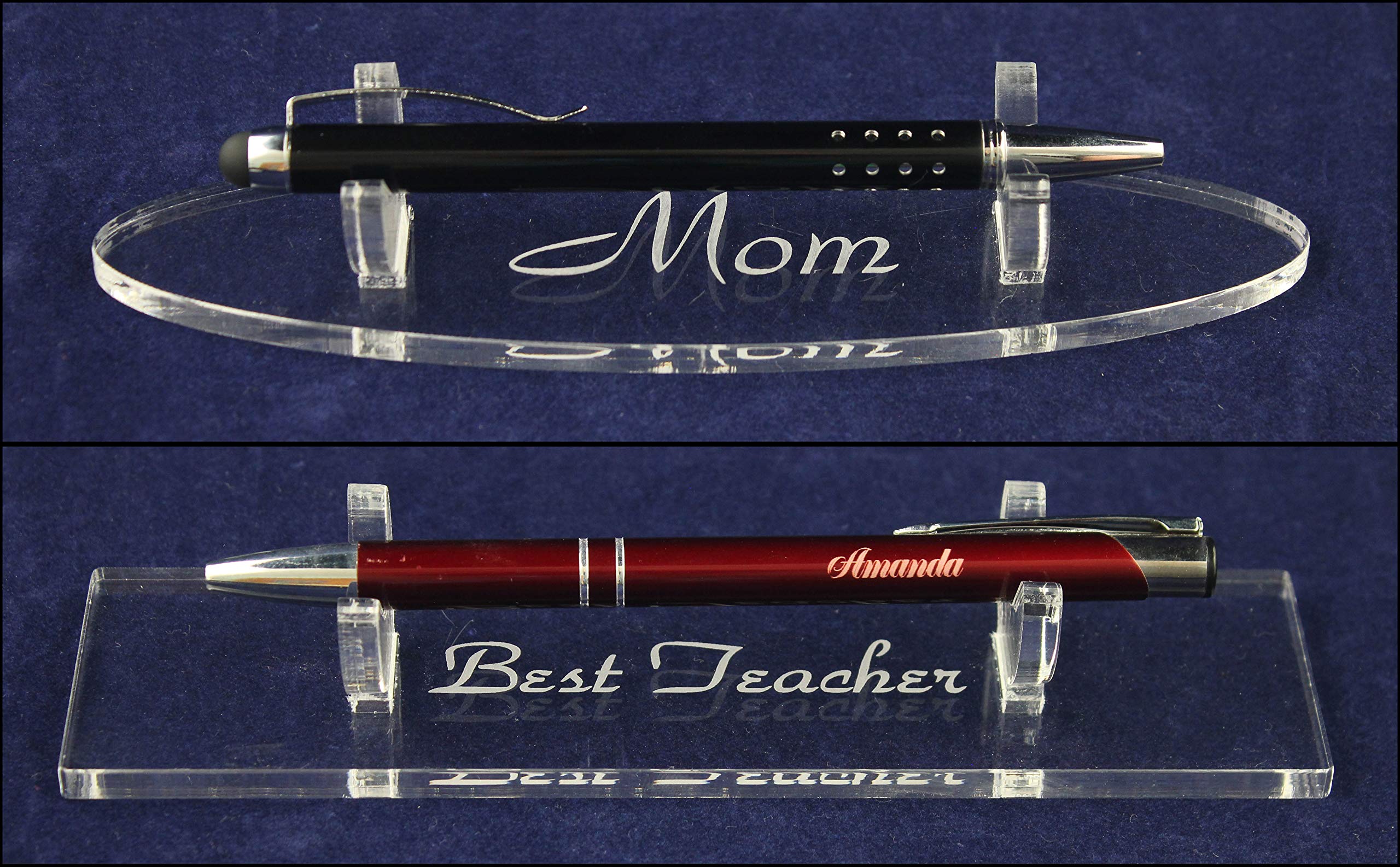 3 Piece Engraved Pen Stylus Set with Stand - Personalized Free Engraving - Perfect for Business Gifts, Meetings & Note Taking