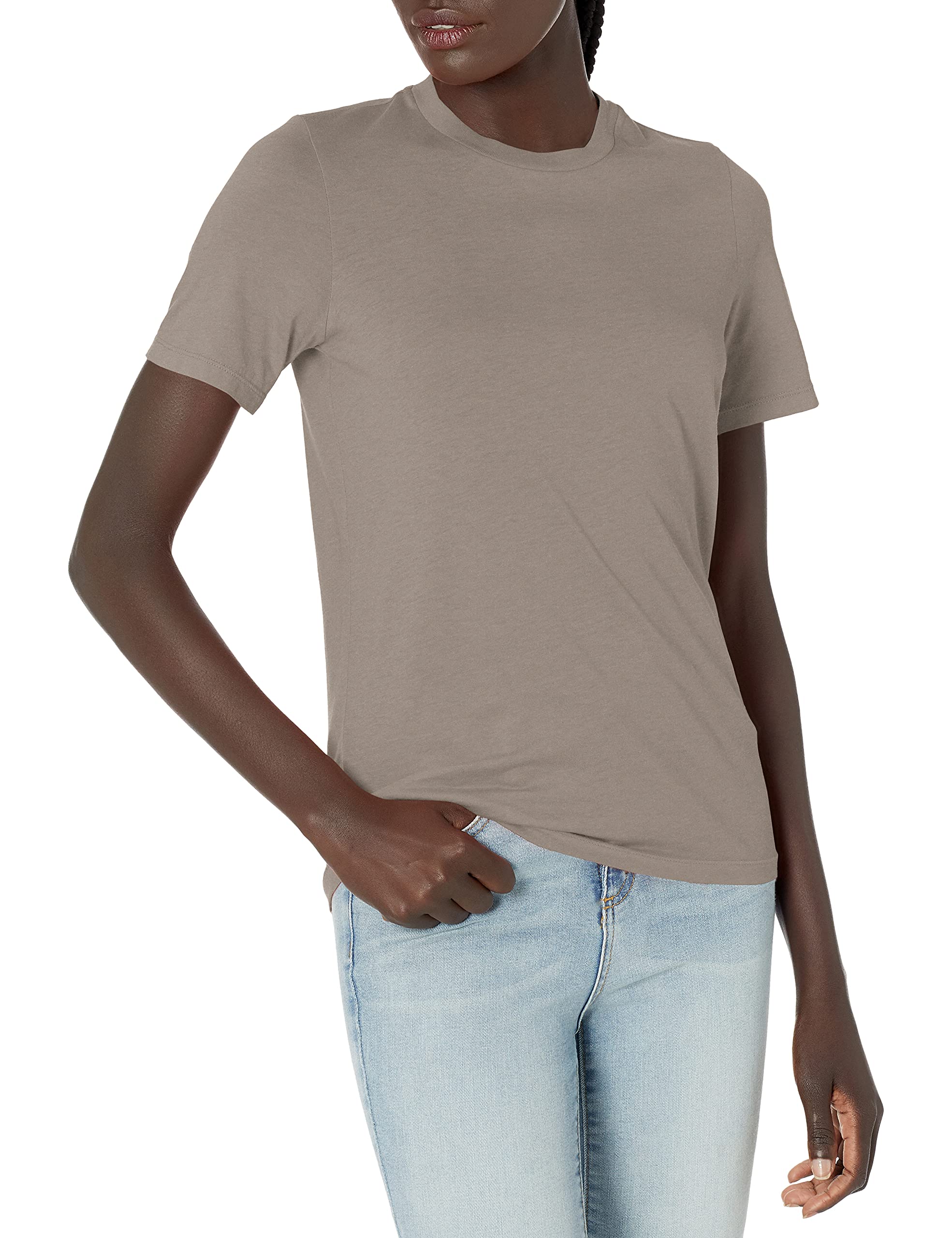 AG Adriano Goldschmied Women's Gray Boyfriend Tee - Soft Cotton Relaxed Fit T-Shirt for Casual Wear & Everyday Outfits