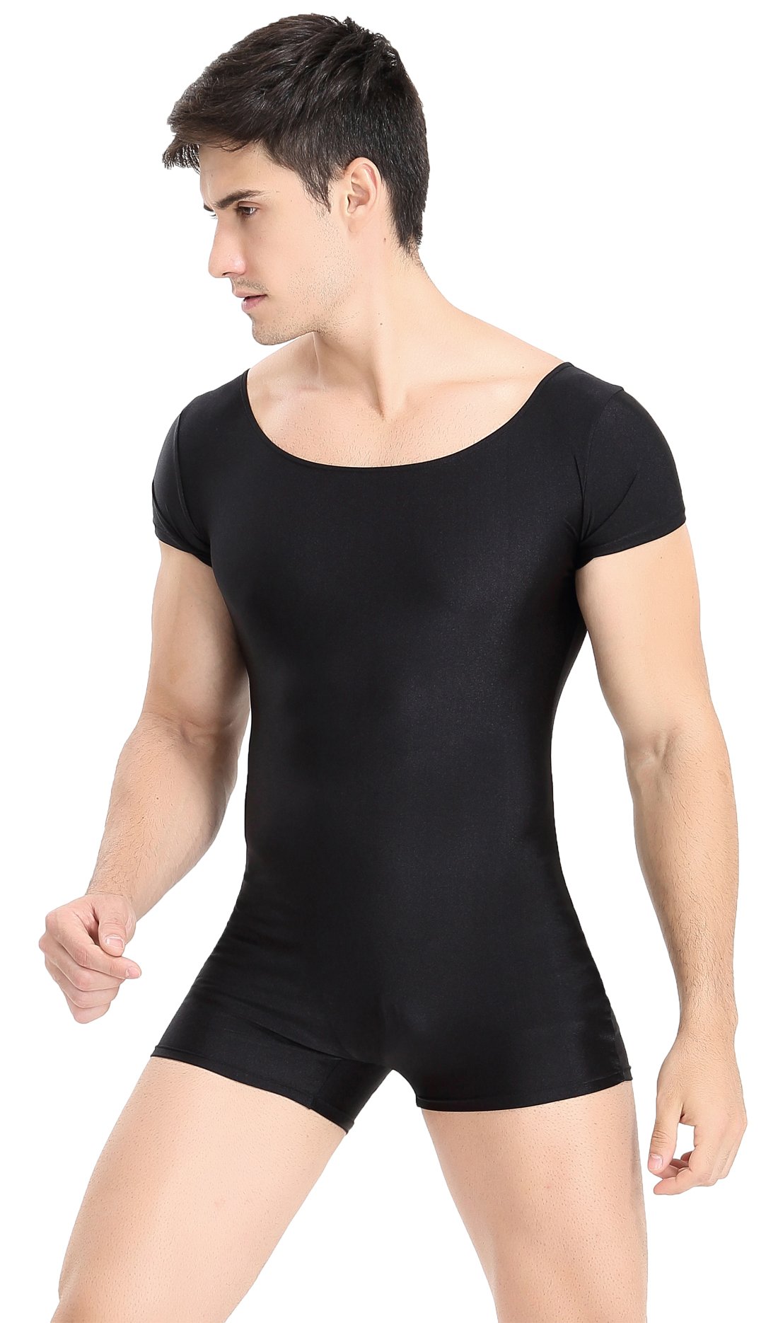 Speerise Men's Spandex Bodysuit - Workout, Dance & Biketard Unitard for Gym, Yoga & Performance | Comfortable Stretch Fit Activewear
