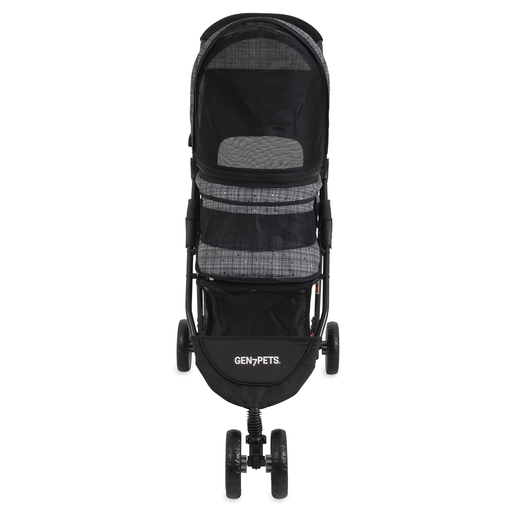 Gen7 Pet Starry Night Gray Regal Plus Pet Stroller for Small to Medium Dogs & Cats - Lightweight Foldable Design with Storage Basket - Perfect for Travel, Walks & Vet Visits (Model G2320SN)