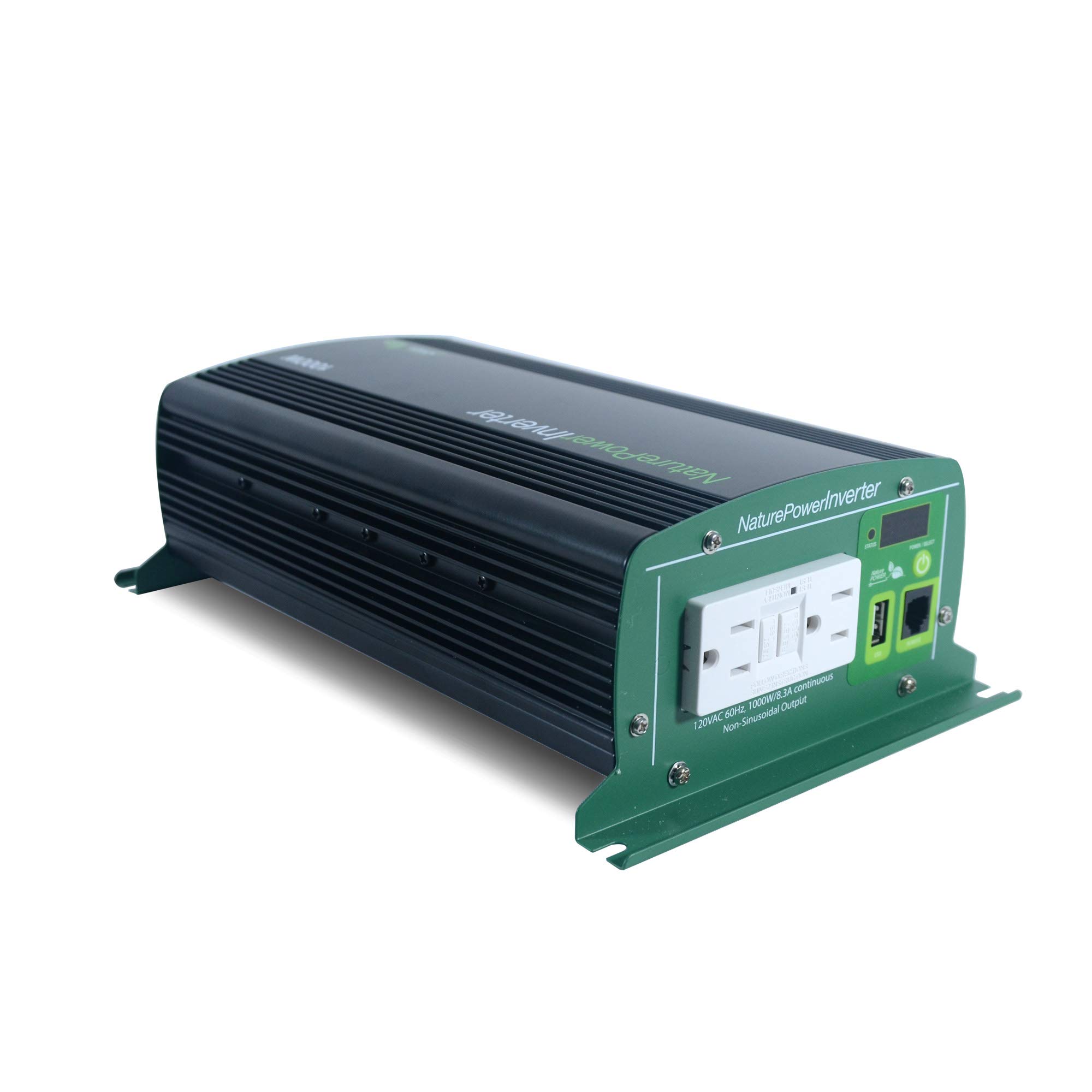 1000W Pure Sine Wave Power Inverter - 12V/24V to 110V AC Converter for RV, Solar, Off-Grid & Emergency Power Backup - Ideal for Camping, Boating & Home Use