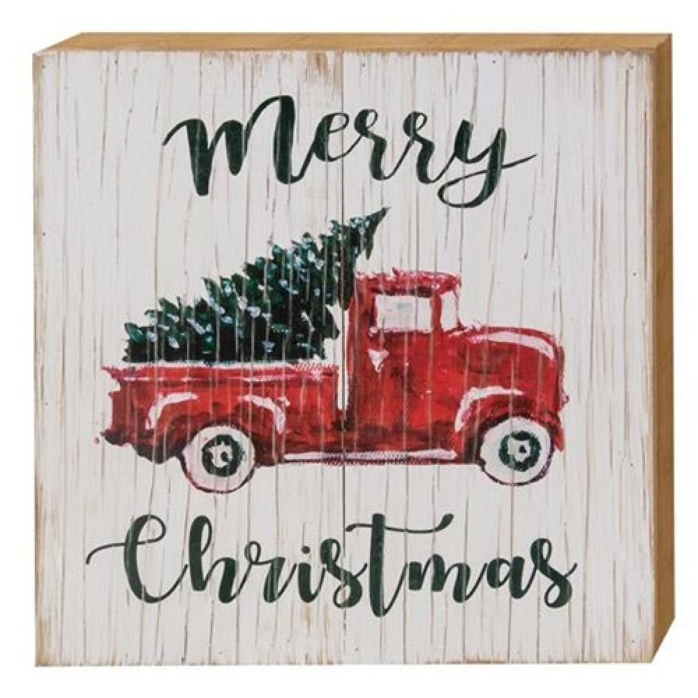 Vintage Christmas Truck Metal Wall Sign - Rustic Holiday Home Decor for Living Room, Bedroom, Office - Perfect for Xmas Party, Gift & Farmhouse Style Decoration