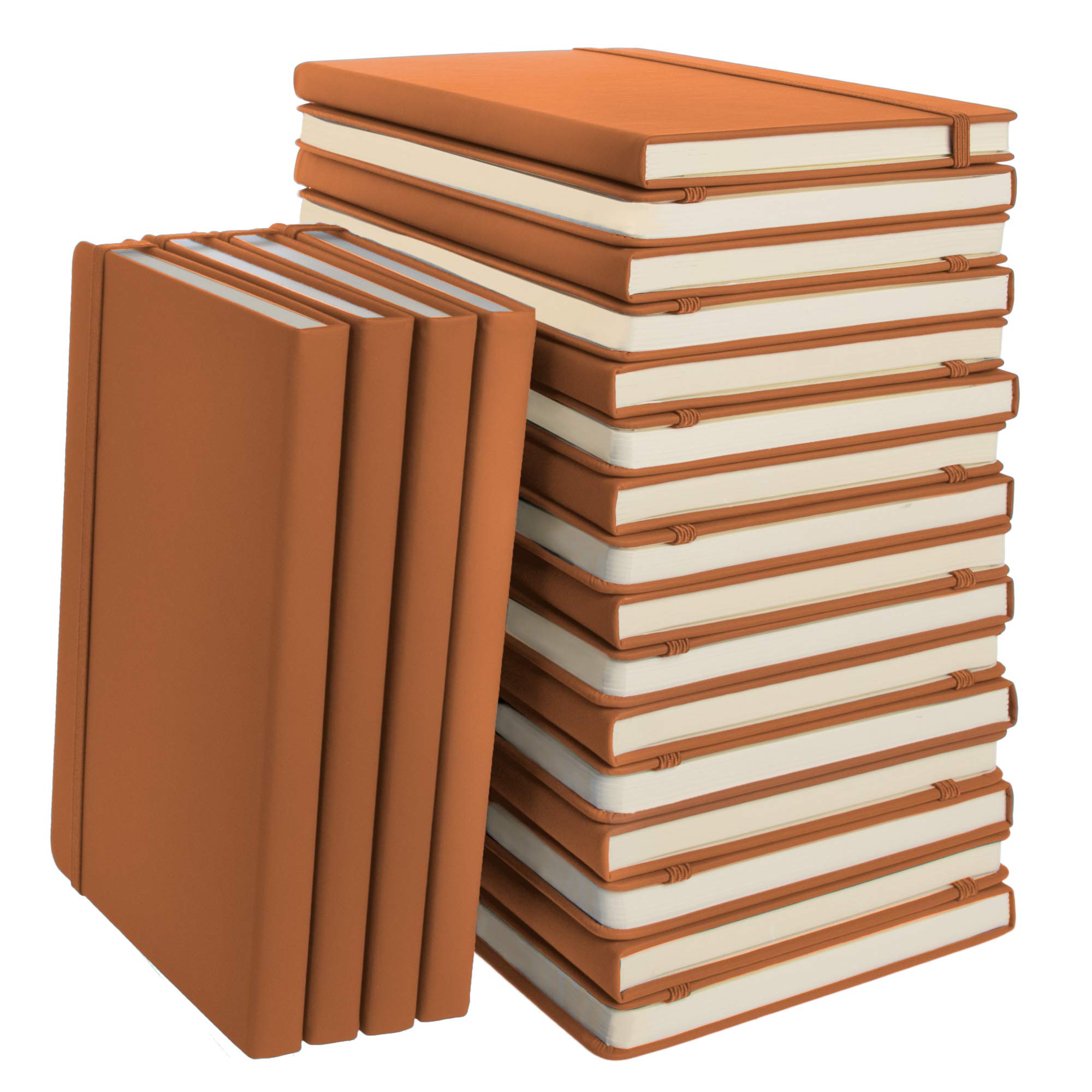 Simply Genius (20 Pack) A5 Hardcover Bullet Notebooks - Dotted Grid Notebook/Journal, Leatherette Dot Grid Journal, 192 Pages, 5.7 x 8.4 Inches (Brown) - Perfect for Bullet Journaling, Note Taking, Planning, and Creative Writing