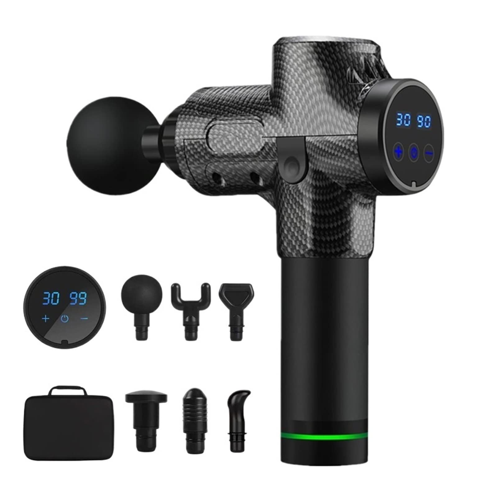 Professional Deep Tissue Massage Gun - Electric Percussion Therapy for Muscle Pain Relief, Sport Recovery & Body Relaxation | Neck, Back & Shoulder Massager | US Plug (Color: E01 Carbon) - Perfect for Athletes, Gym Enthusiasts & Home Use