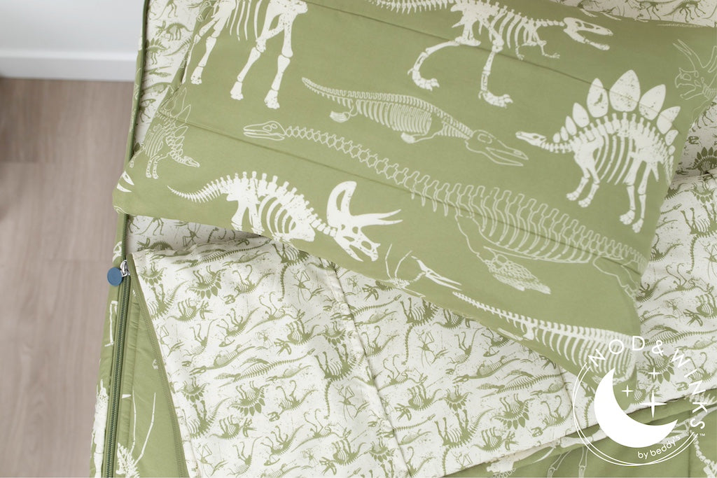 Fossil Print Zipper Bedding Set - Soft & Stylish Comforter Cover with Zipper Closure - Perfect for Kids, Teens & Adults Bedrooms, Dorms & Guest Rooms