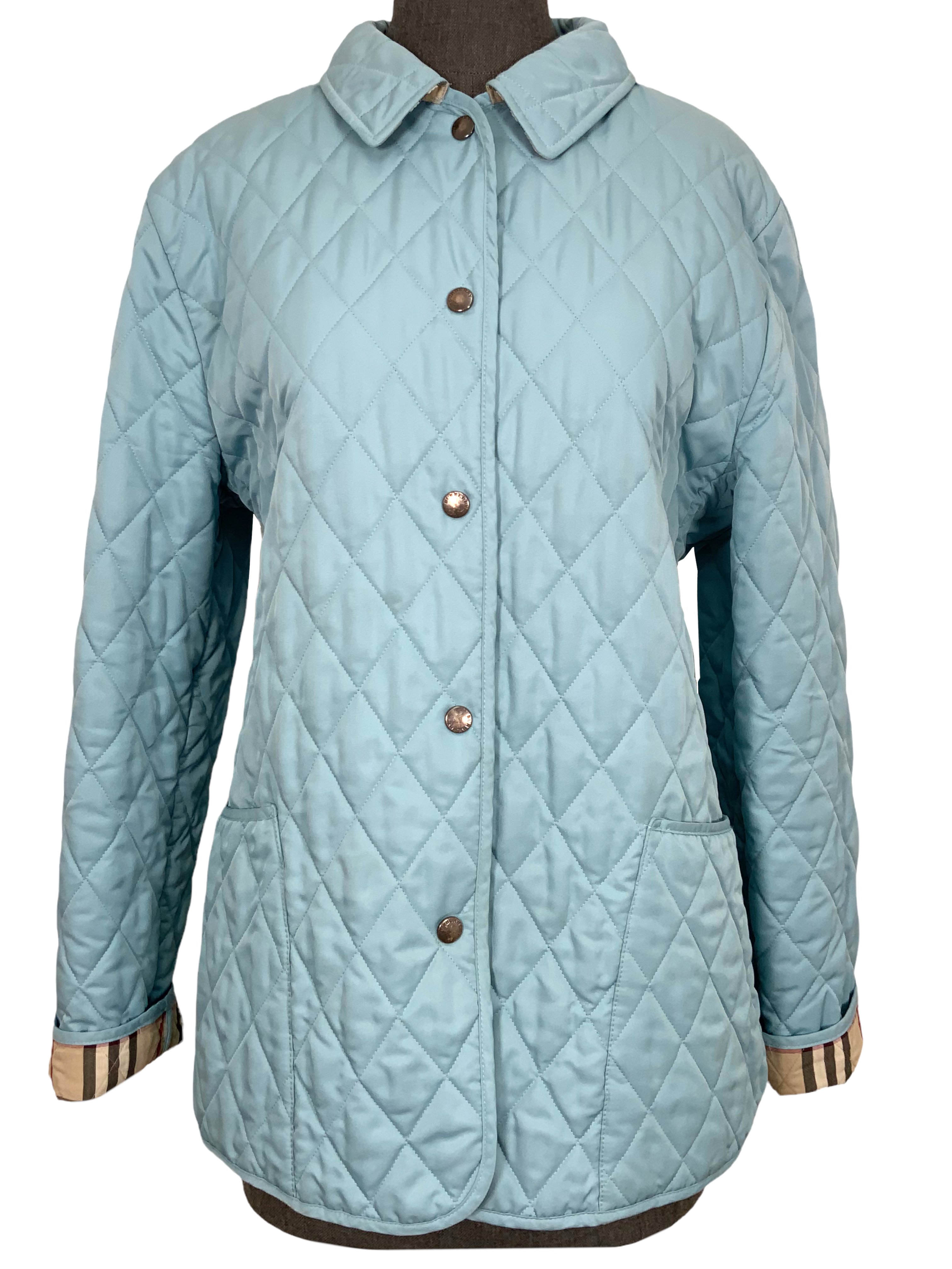 Burberry London Diamond Quilted Jacket for Women - Size Large (L) - Luxury Quilted Coat for Fall & Winter, Office Wear & Outdoor Activities