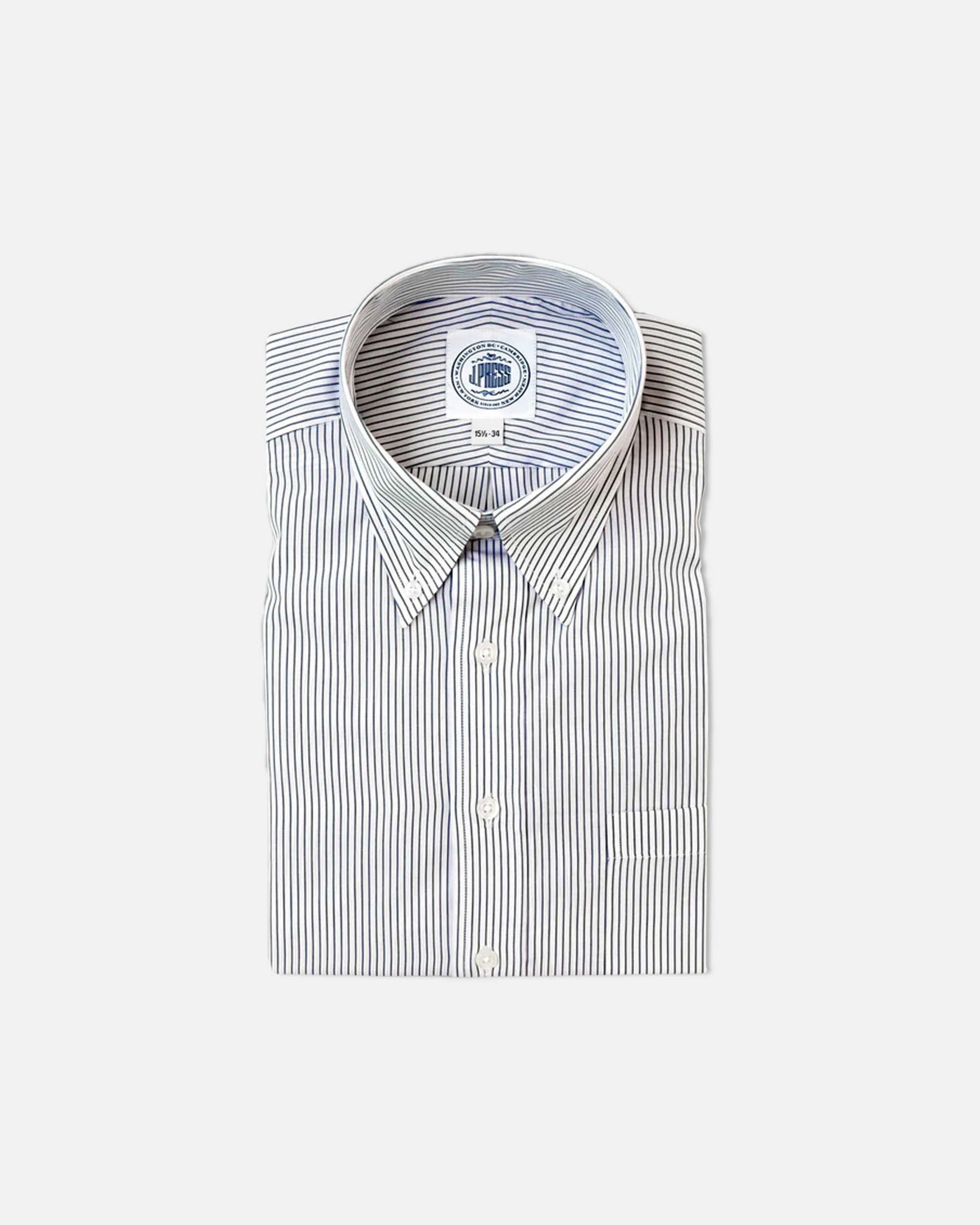 Premium Pencil Stripe Dress Shirt for Men - Slim Fit Business Formal Shirt - Office, Wedding & Special Occasion Wear