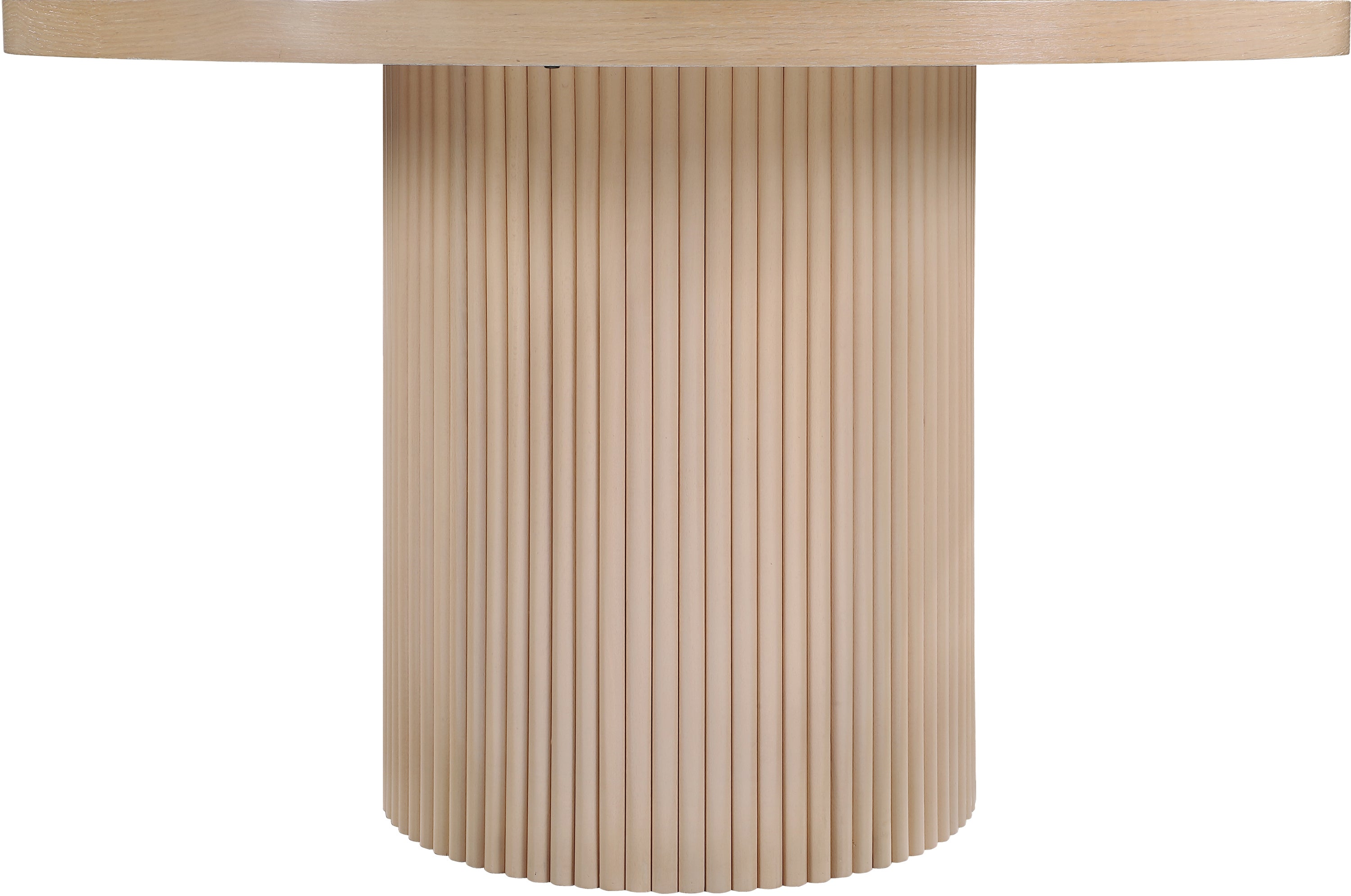 Belinda Dining Table - Modern Wooden Dining Table for 6, Farmhouse Style Kitchen Table with Extendable Leaf - Perfect for Family Dinners & Entertaining Guests
