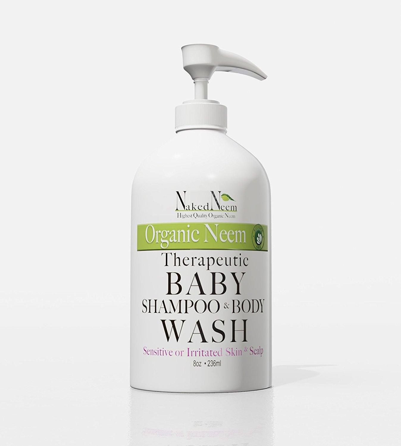 Organic Neem Baby Shampoo & Body Wash - 8oz | Gentle & Natural Cleanser for Newborns & Sensitive Skin | Perfect for Daily Bath Time & Skin Care Routine