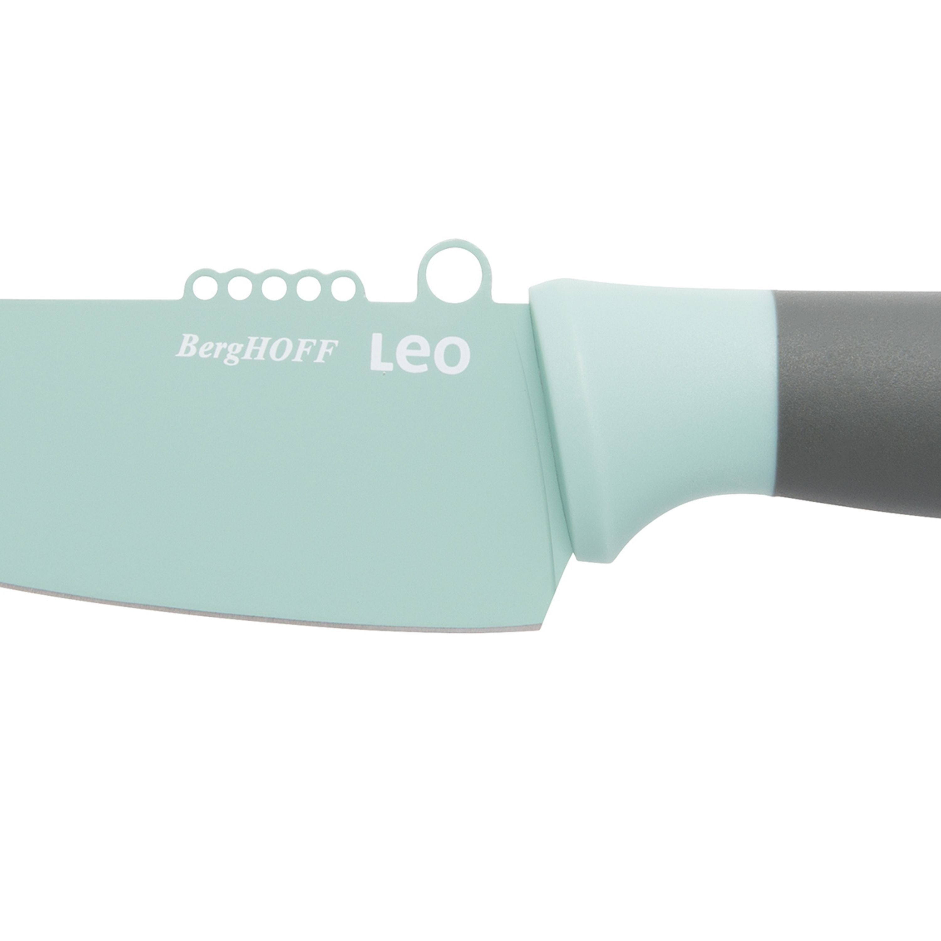 BergHOFF Leo 4-Piece Kitchen Knife Set with Protective Sheath - High Carbon Stainless Steel Chef Knives for Cooking, Slicing & Dicing - Perfect for Home Chefs & Professional Kitchens (Blue)