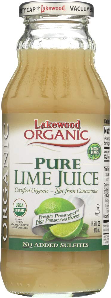 Pure Lime Juice by Lakewood - 12 Pack, 12.5 oz Bottles | 100% Natural, Not from Concentrate | Perfect for Cocktails, Cooking & Healthy Drinks