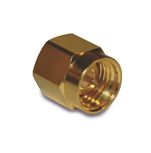 50 Ohm SMA Terminator Plug - RF Connector Accessory - Brass (10 Pack) - Perfect for RF Testing, Antenna Termination & Signal Blocking in Ham Radio, WiFi & Cellular Applications