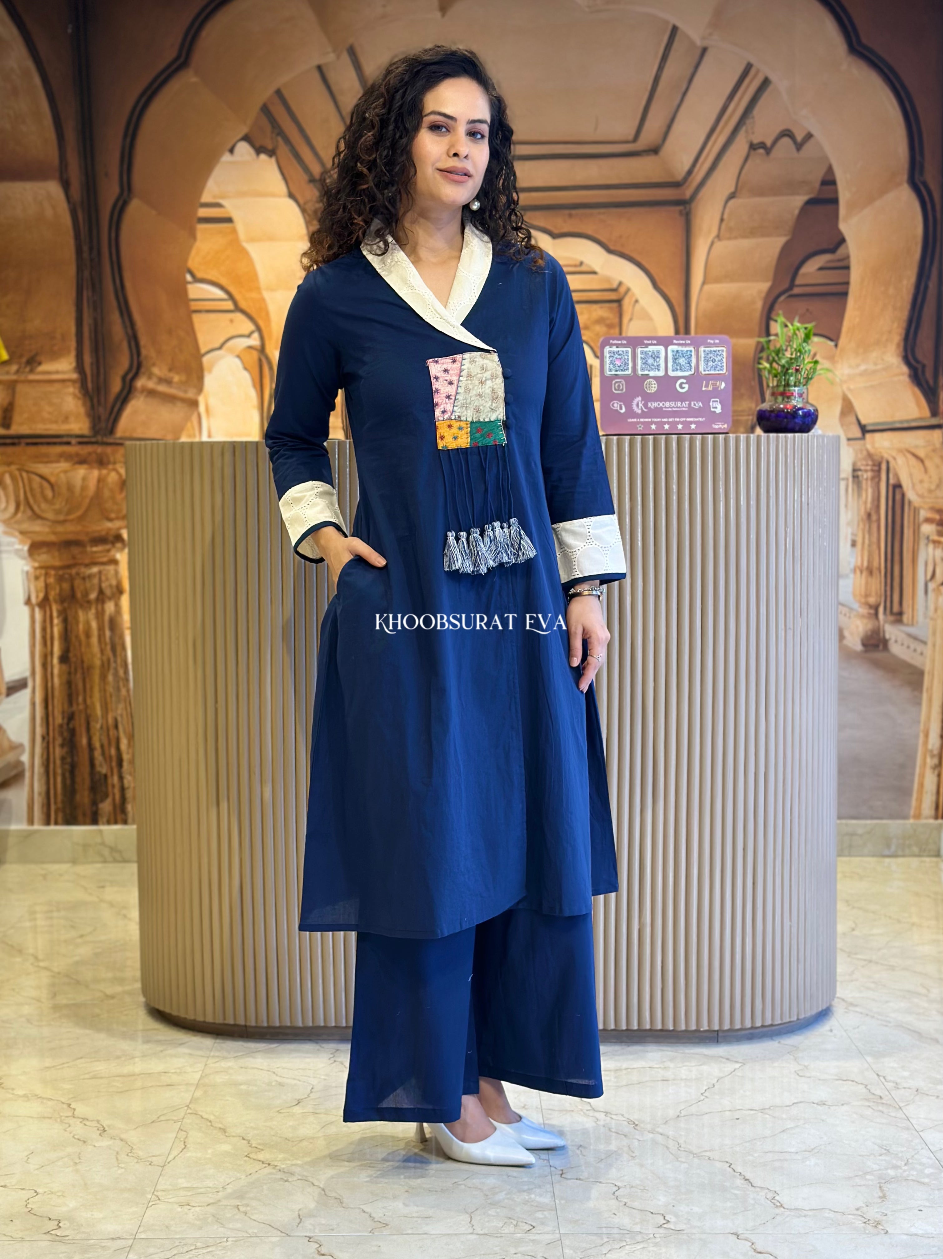 House of Beauty Blue Kurta Set - Stylish Indian Ethnic Outfit for Women | Perfect for Festivals, Weddings & Casual Wear